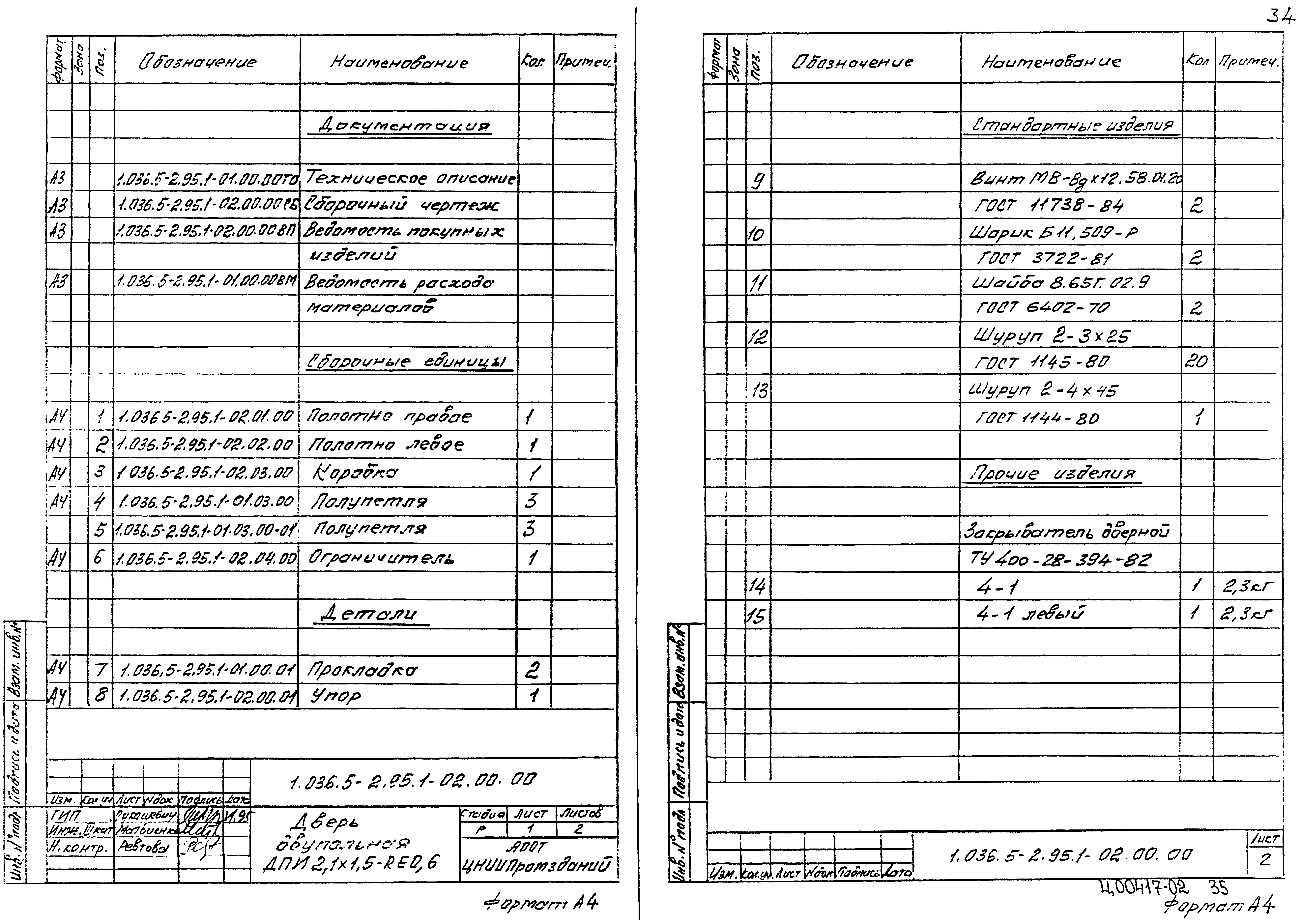 Серия 1.036.5-2.95