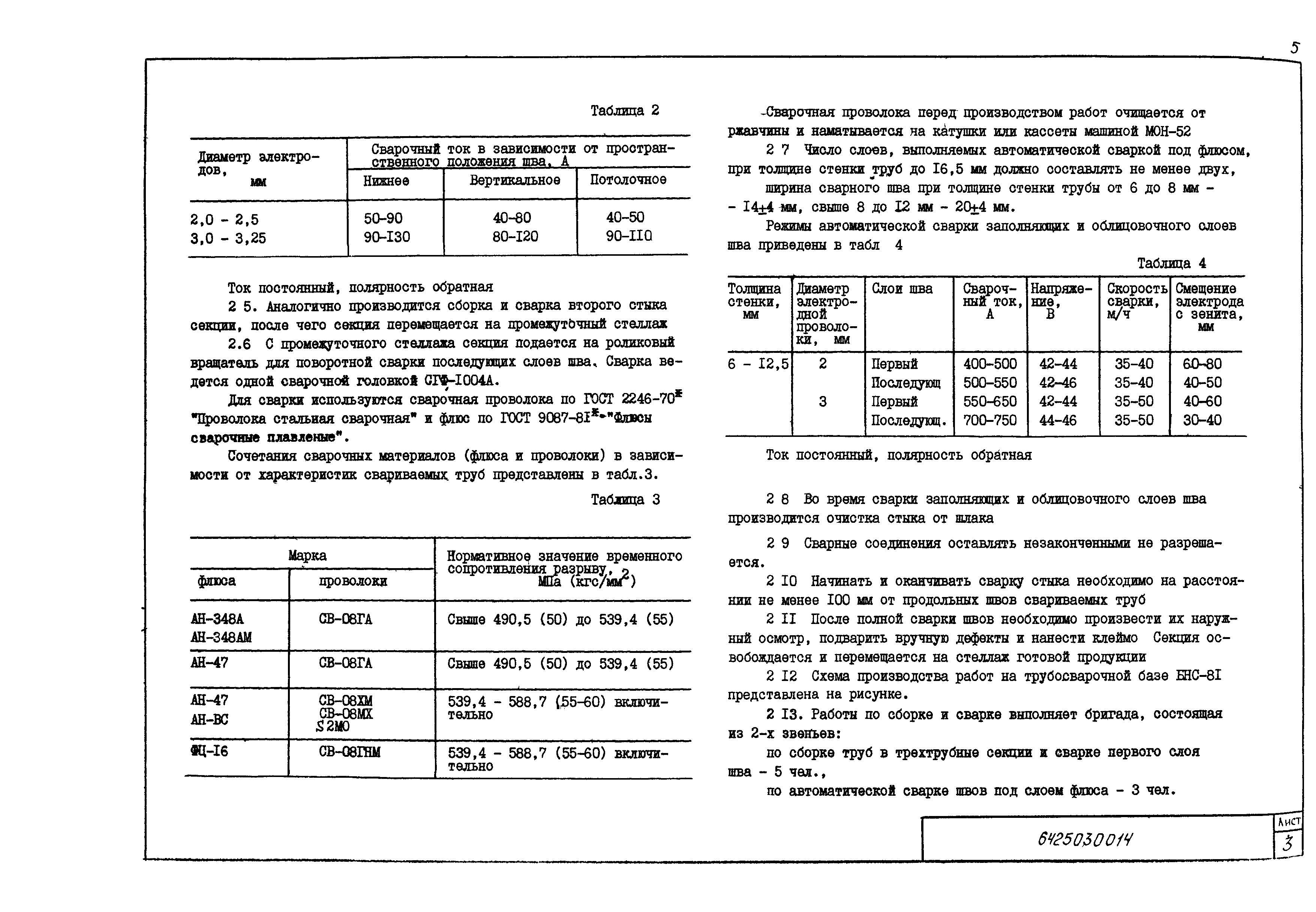 Технологическая карта 6425030014/88014