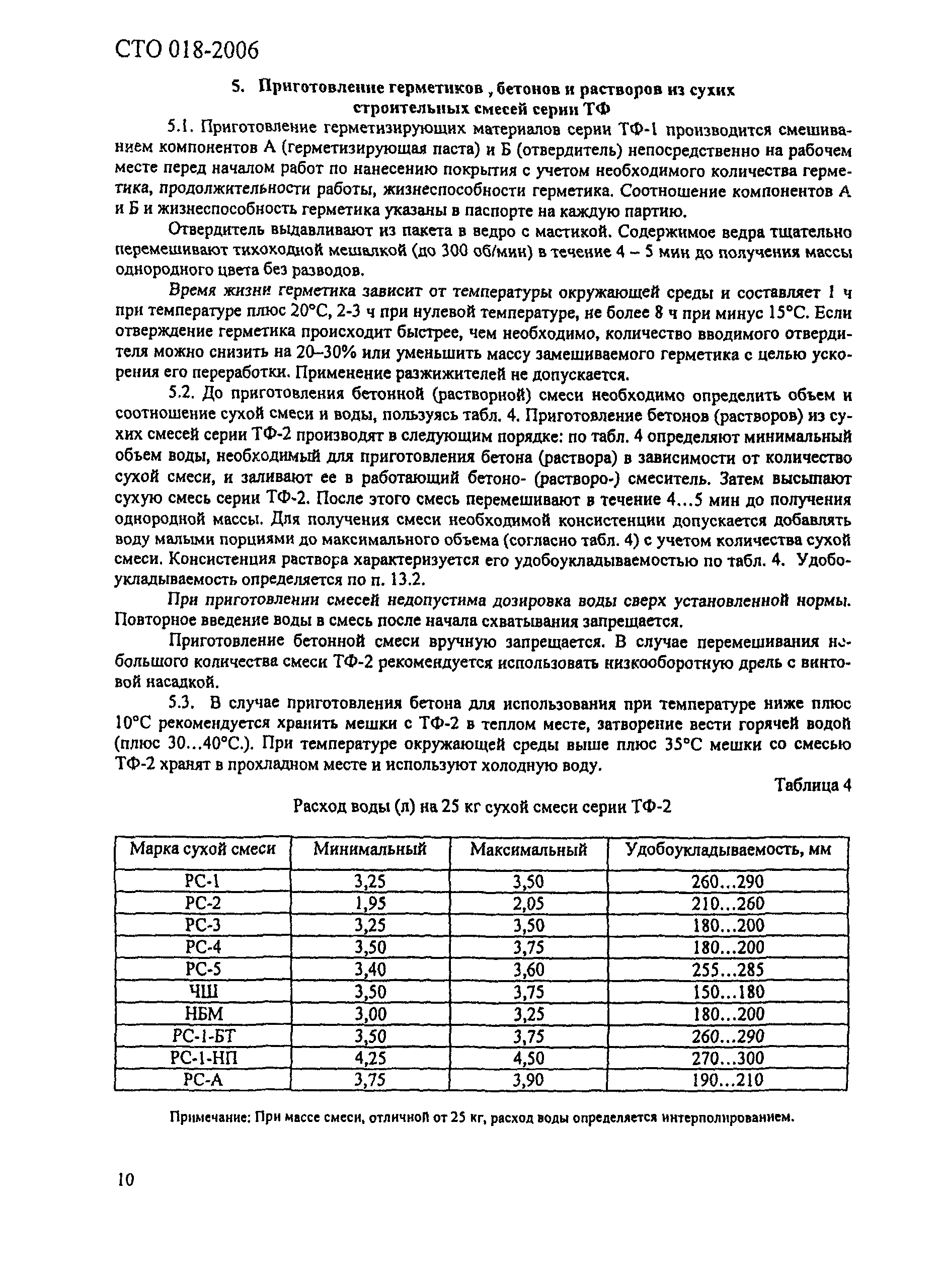 СТО 018-2006