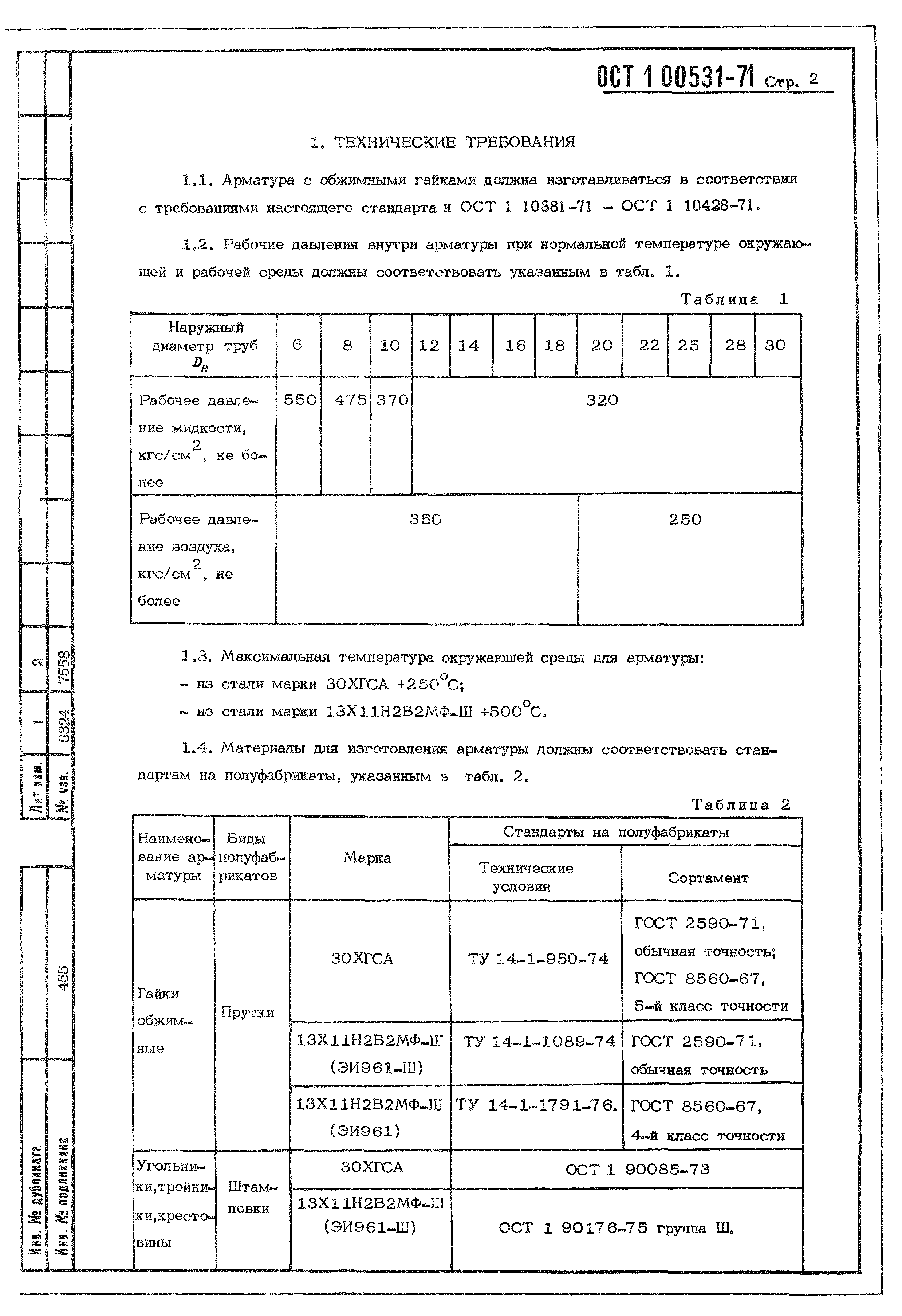 ОСТ 1 00531-71