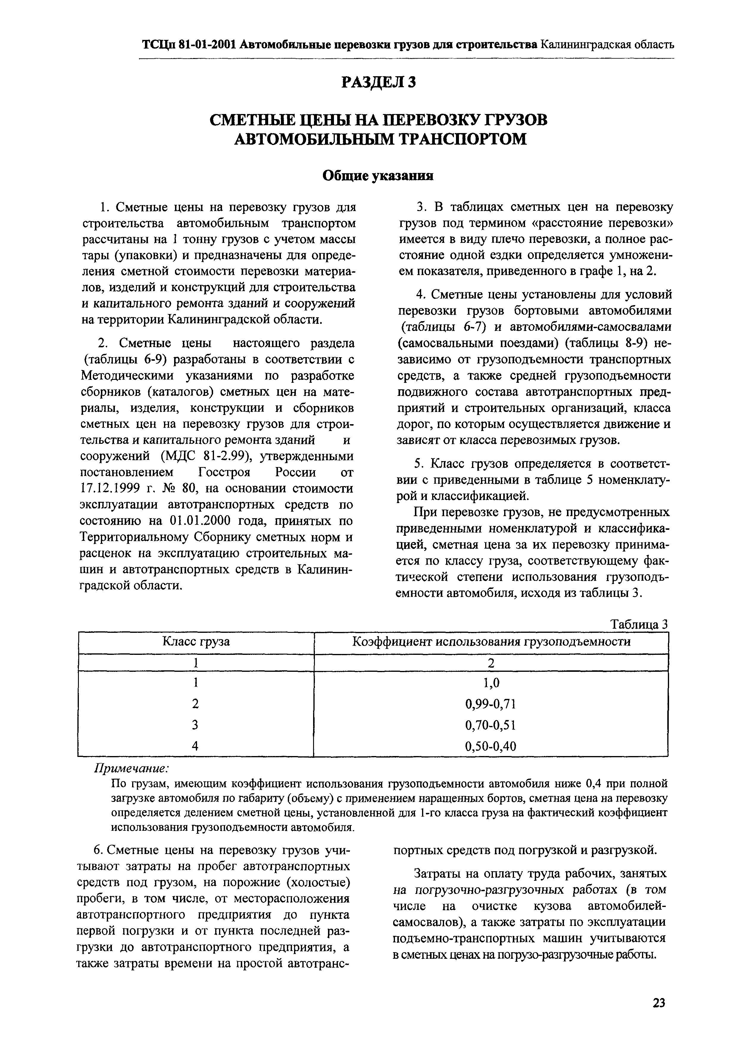 ТСЦп Калининградская область ТСЦп-2001