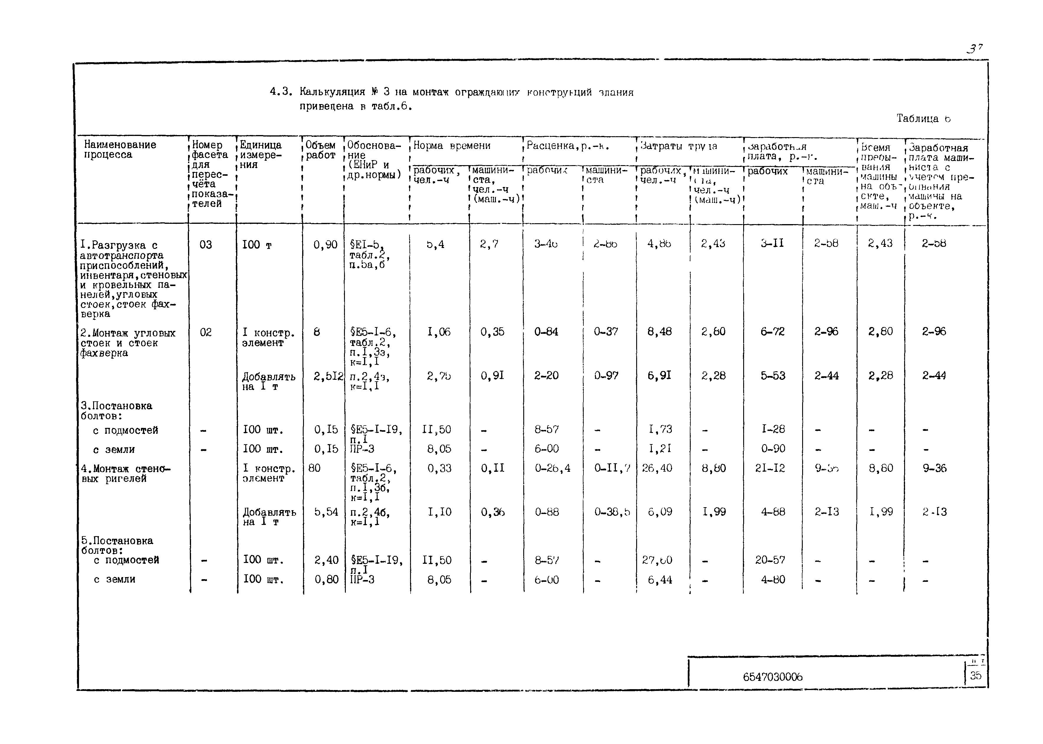 Технологическая карта 6547030006/814006