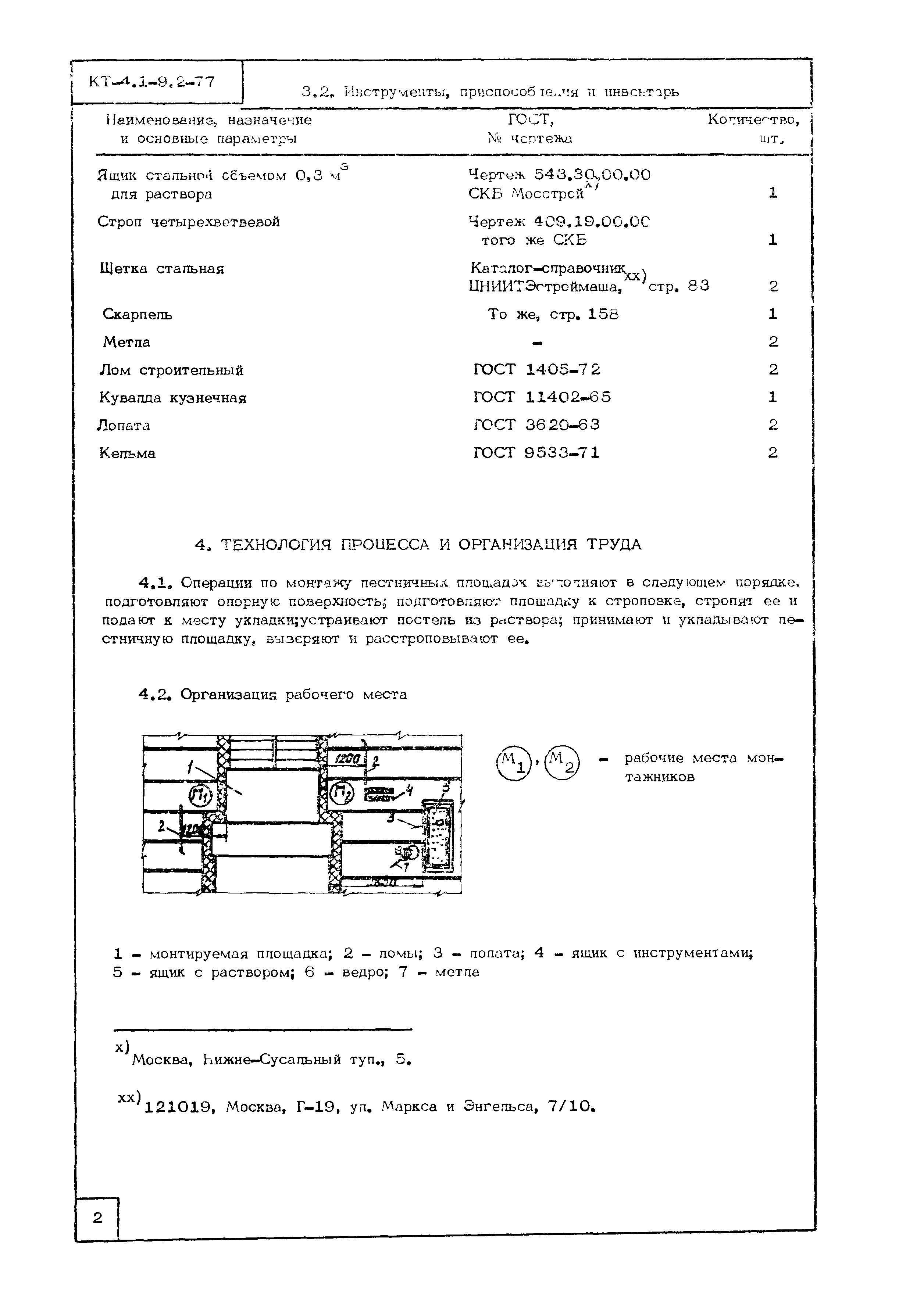 Технологическая карта КТ-4.1-9.2-77