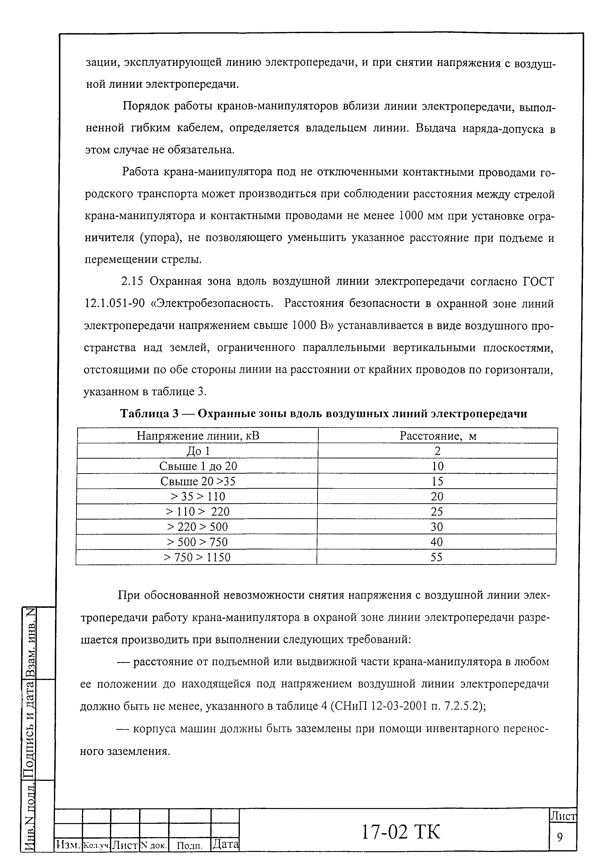 Технологическая карта 17-02 ТК