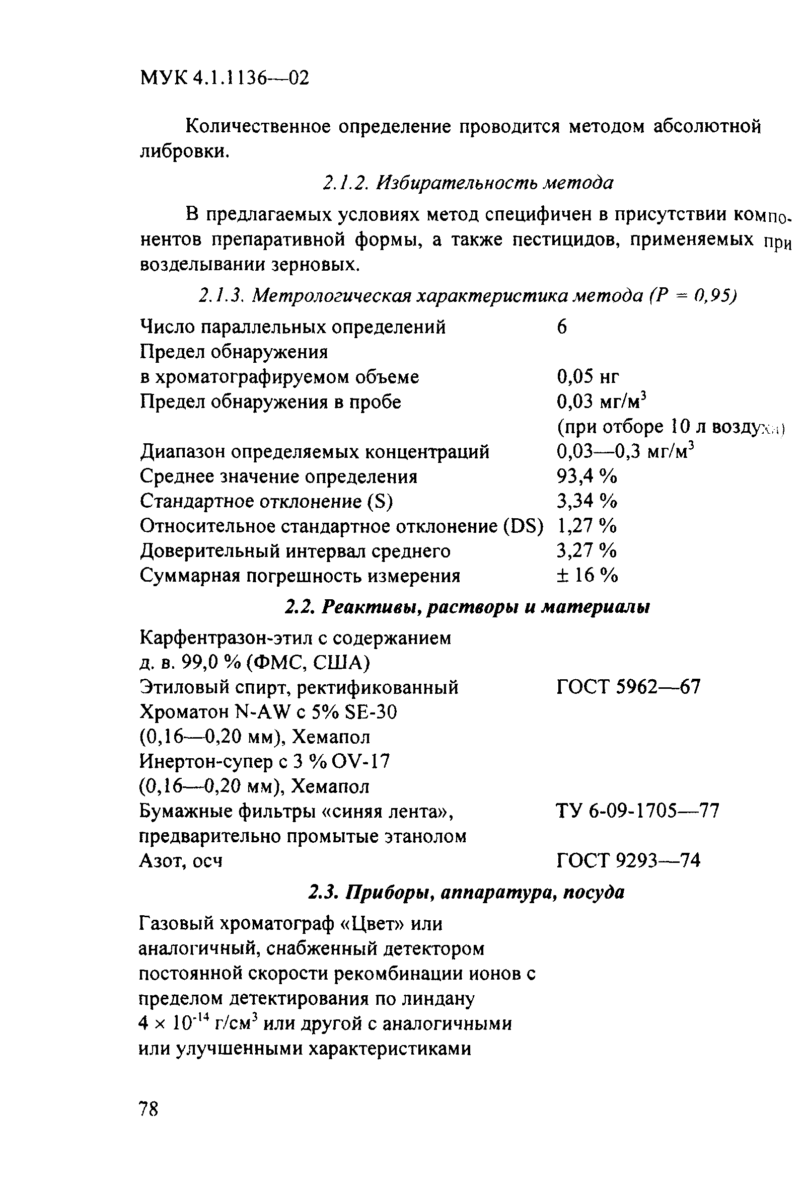 МУК 4.1.1136-02