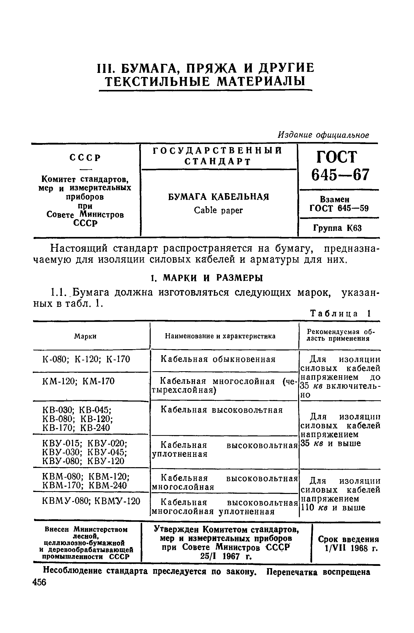 ГОСТ 645-67