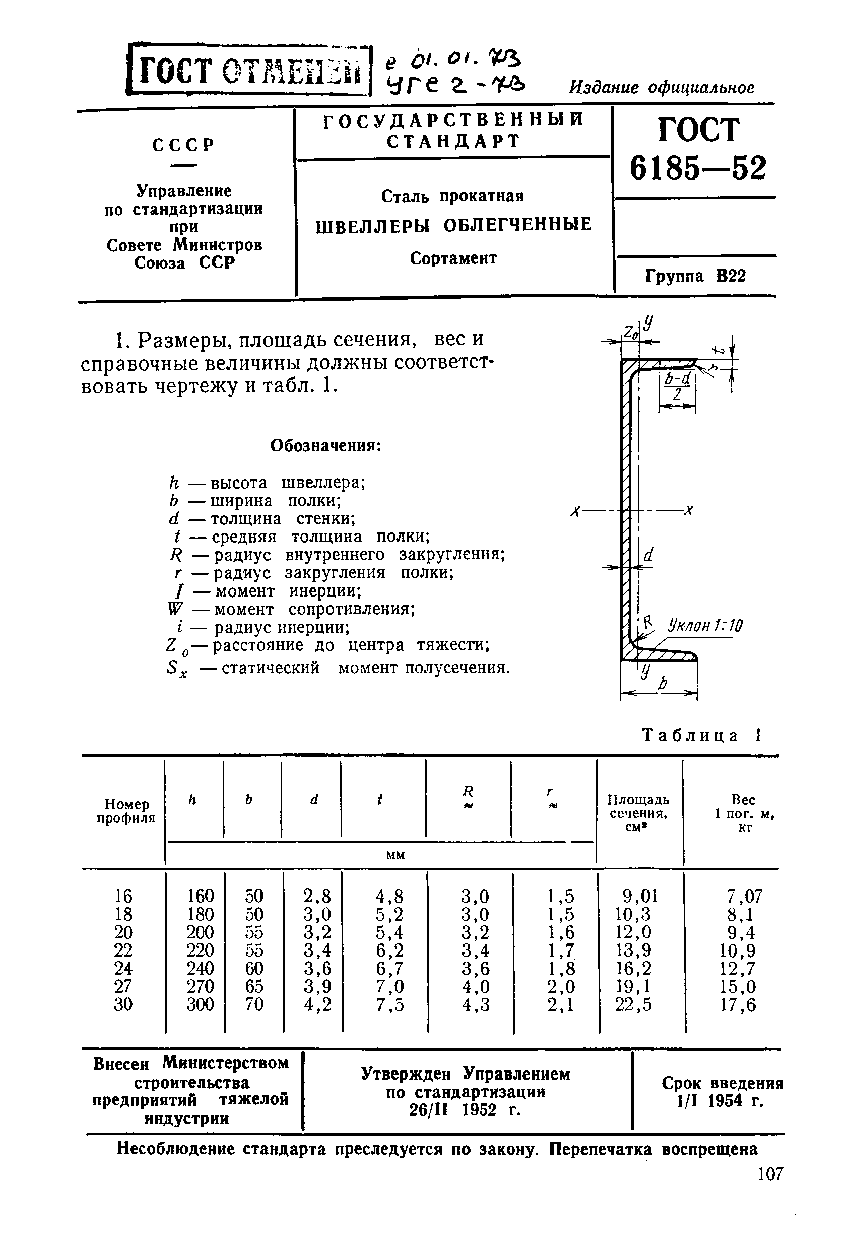 ГОСТ 6185-52