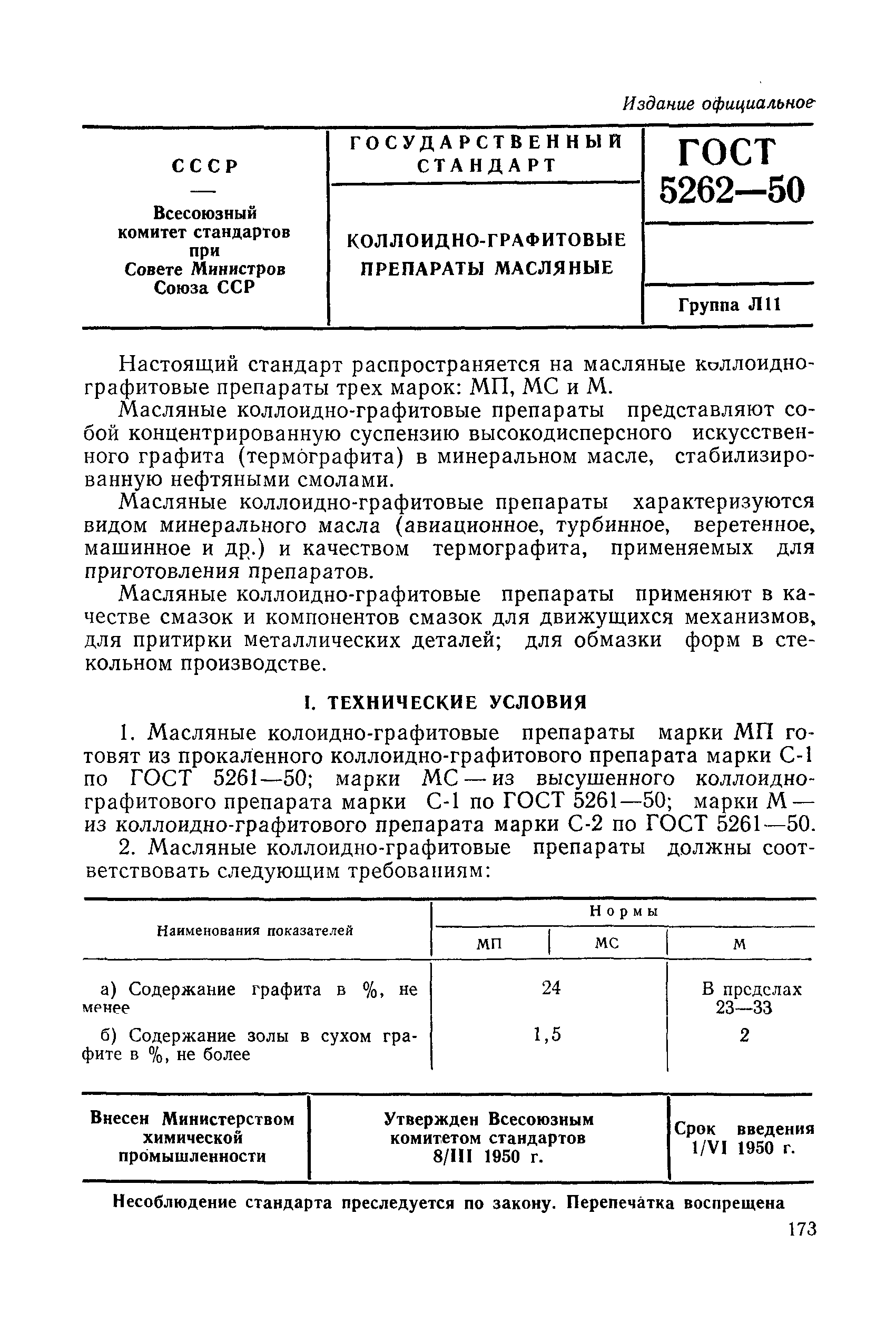 ГОСТ 5262-50