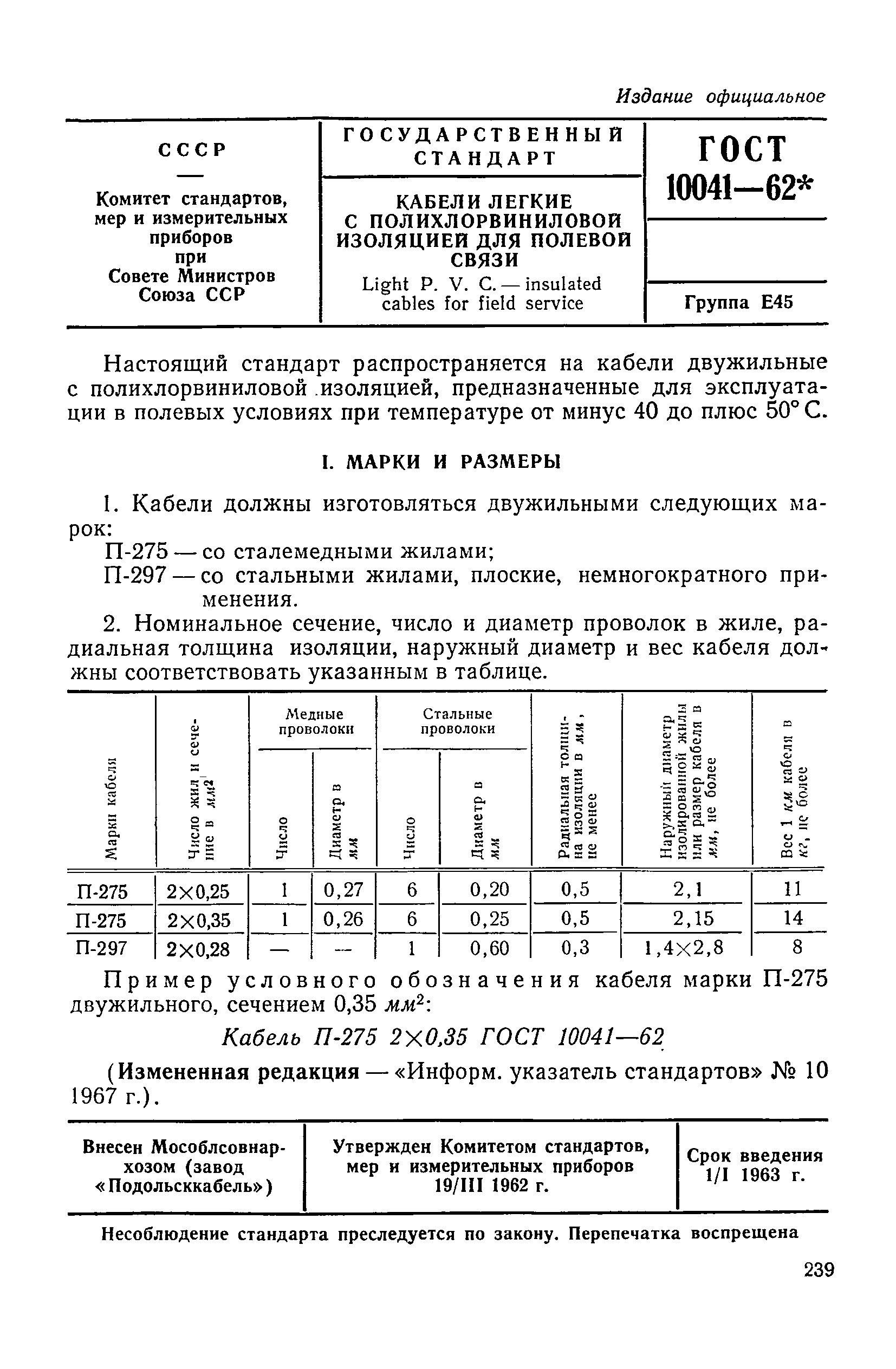 ГОСТ 10041-62