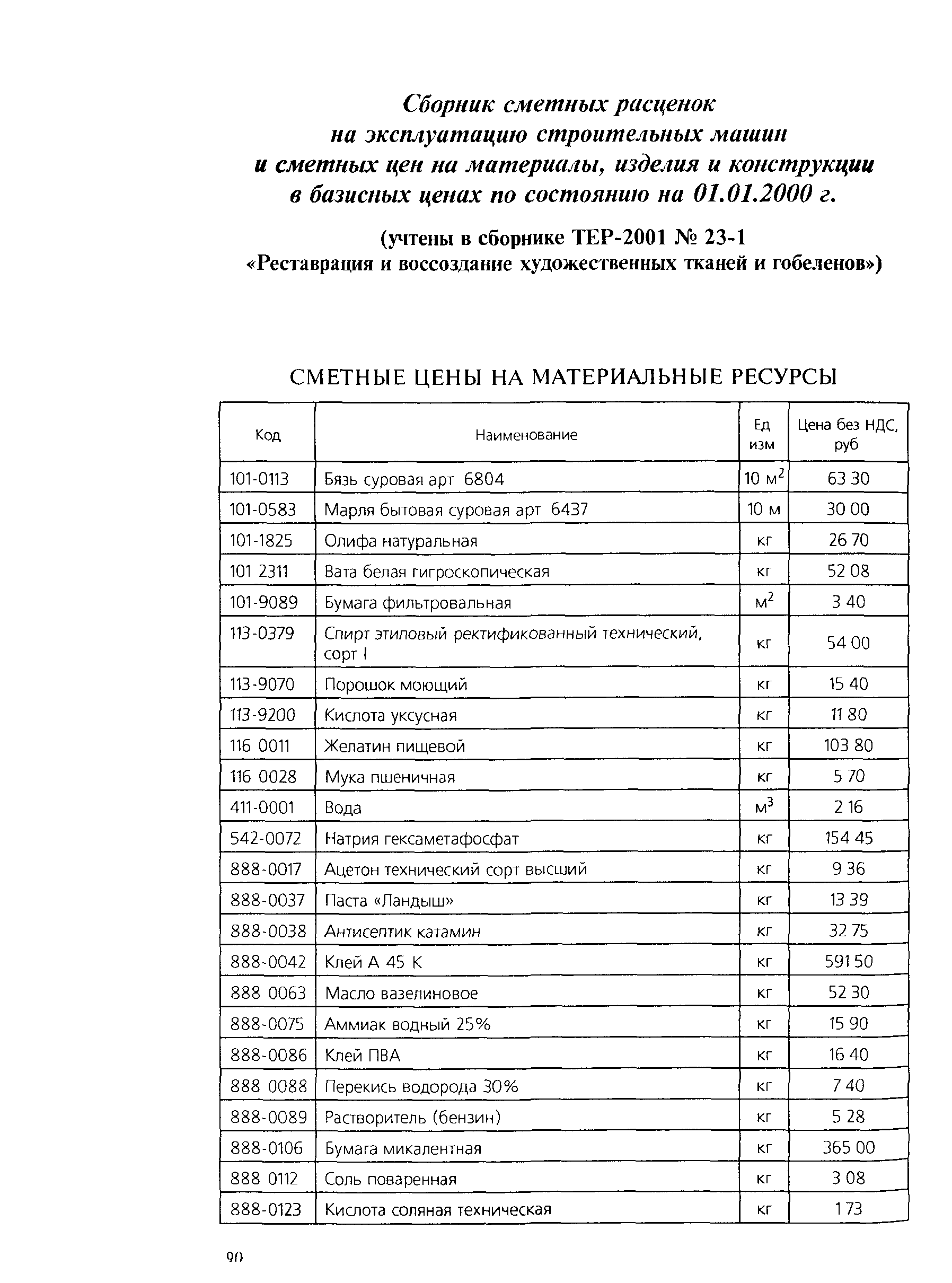 ТЕР 2001-23-1