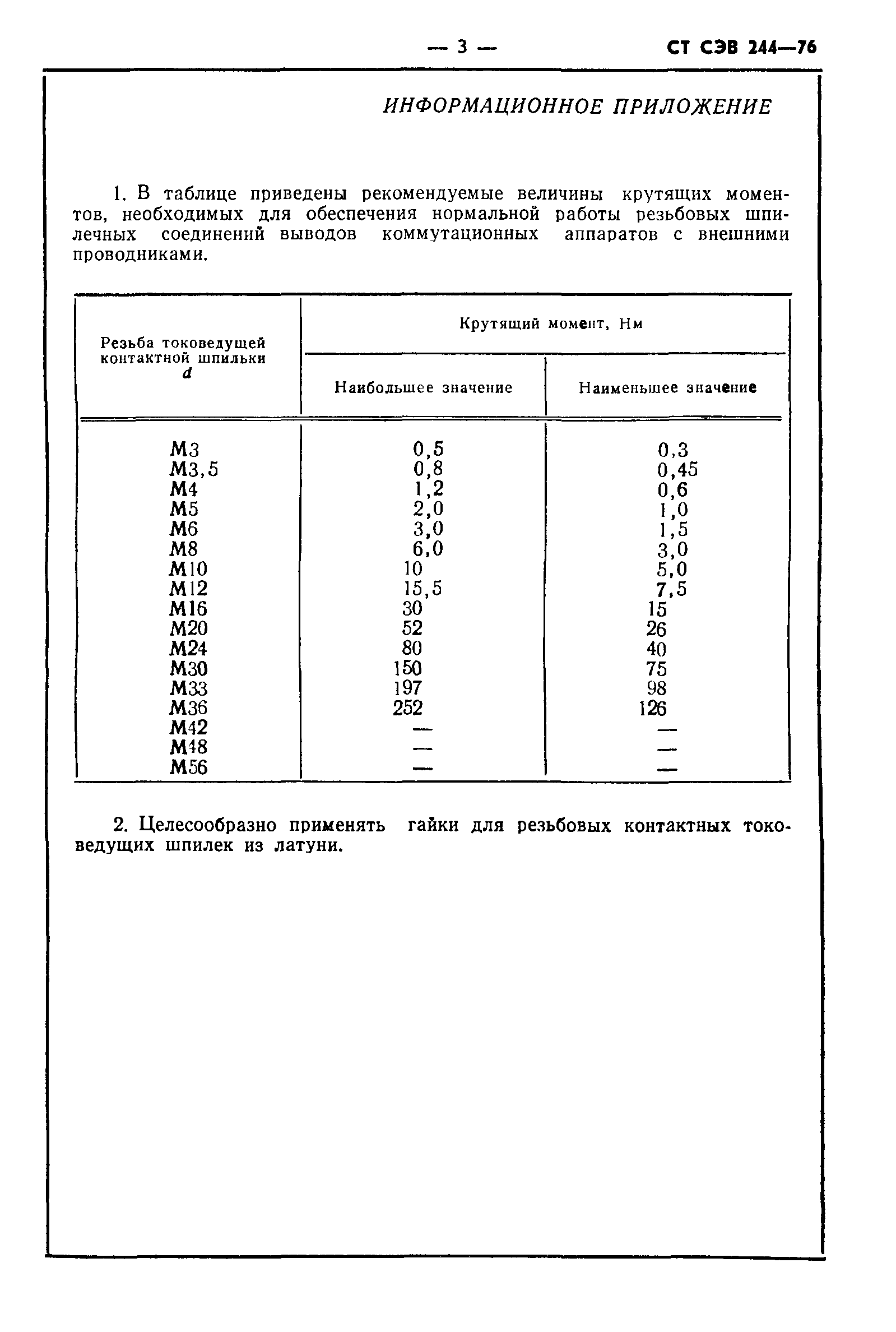 СТ СЭВ 244-76