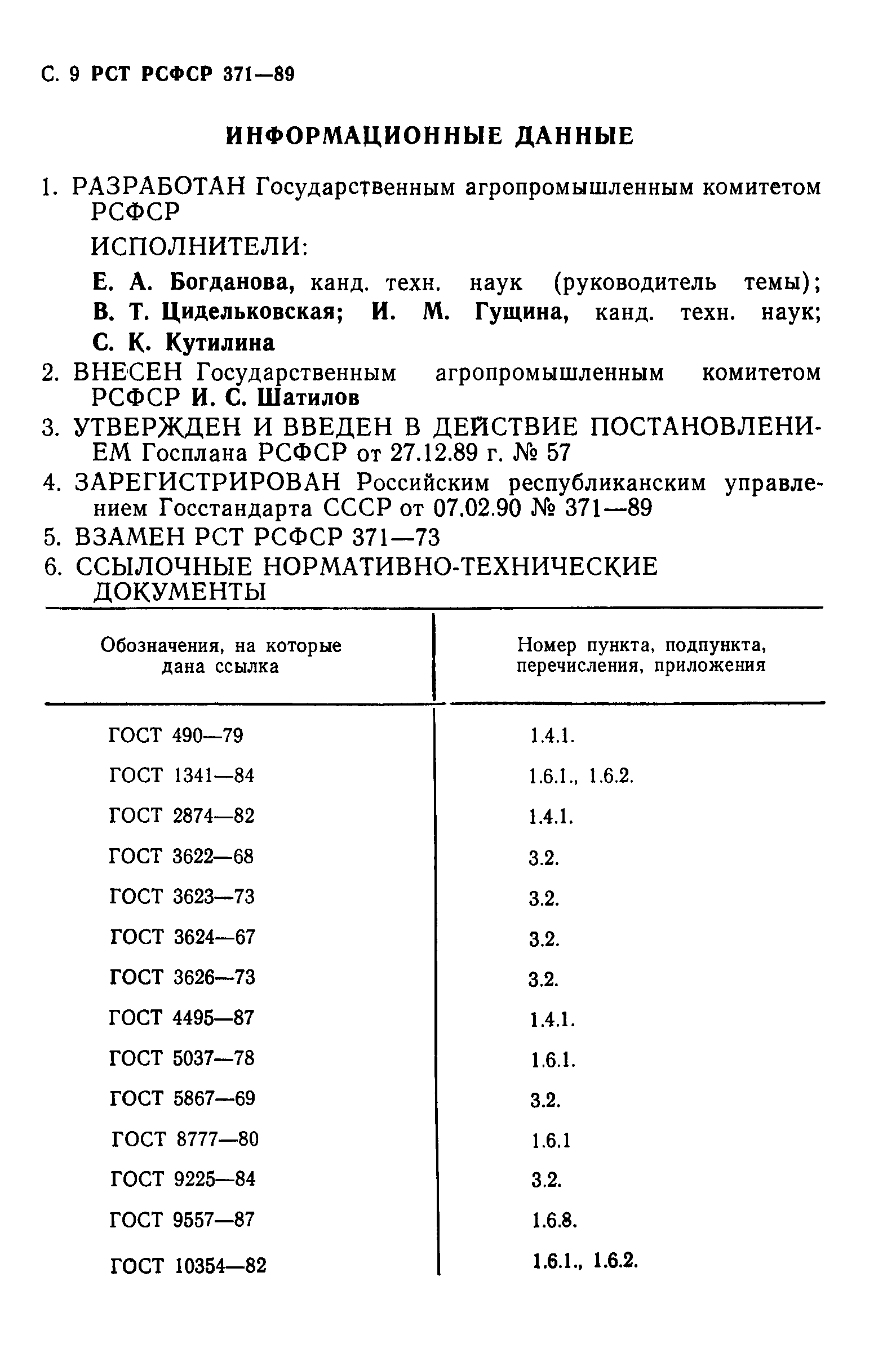 РСТ РСФСР 371-89