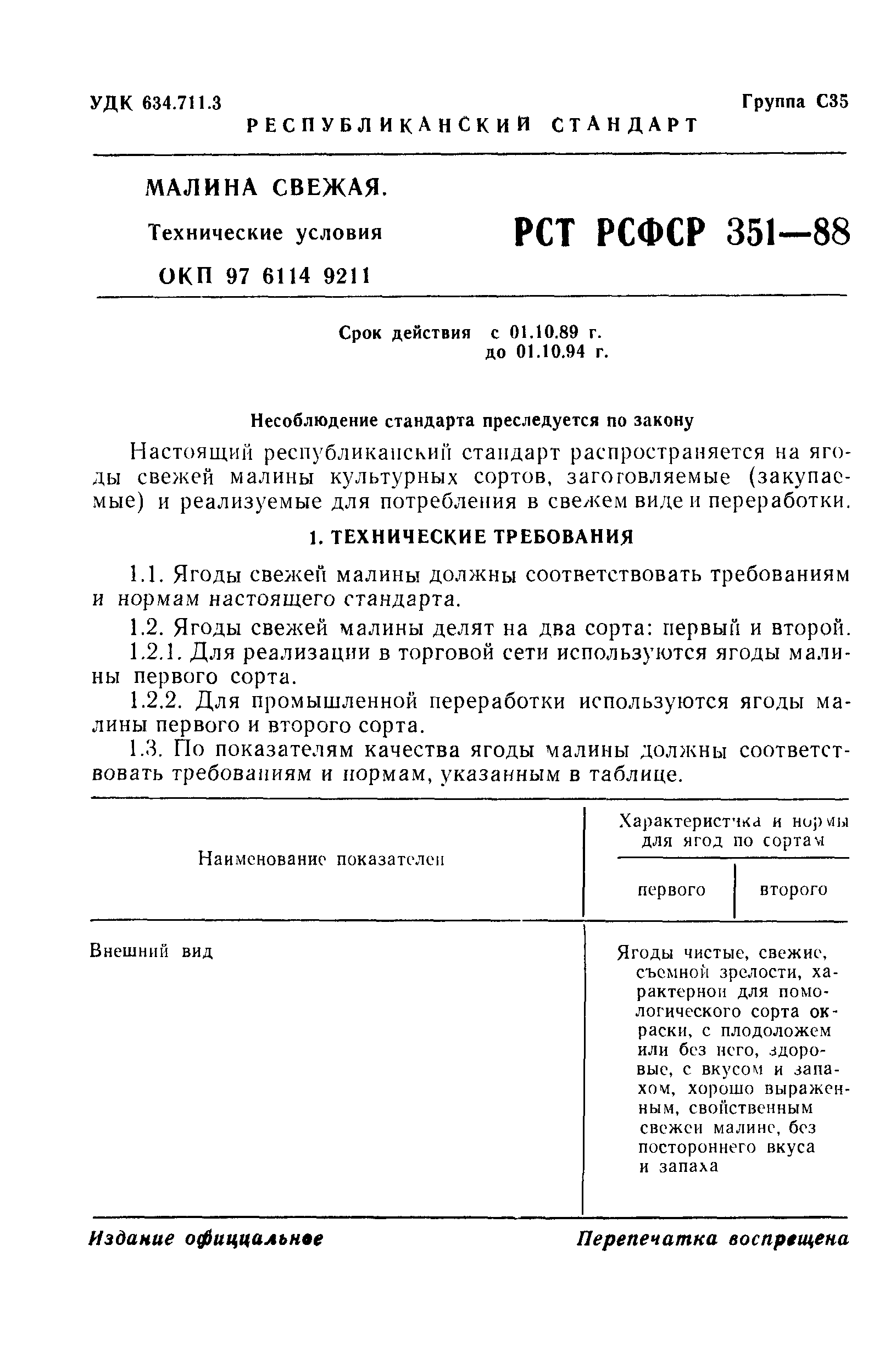 РСТ РСФСР 351-88