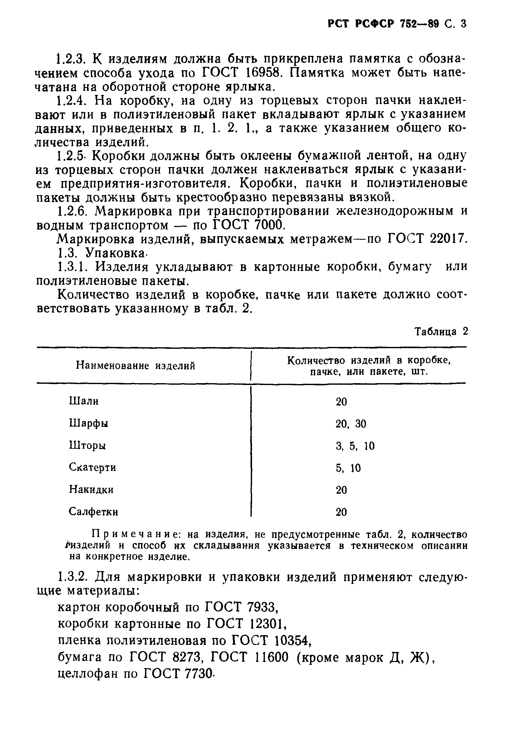 РСТ РСФСР 752-89