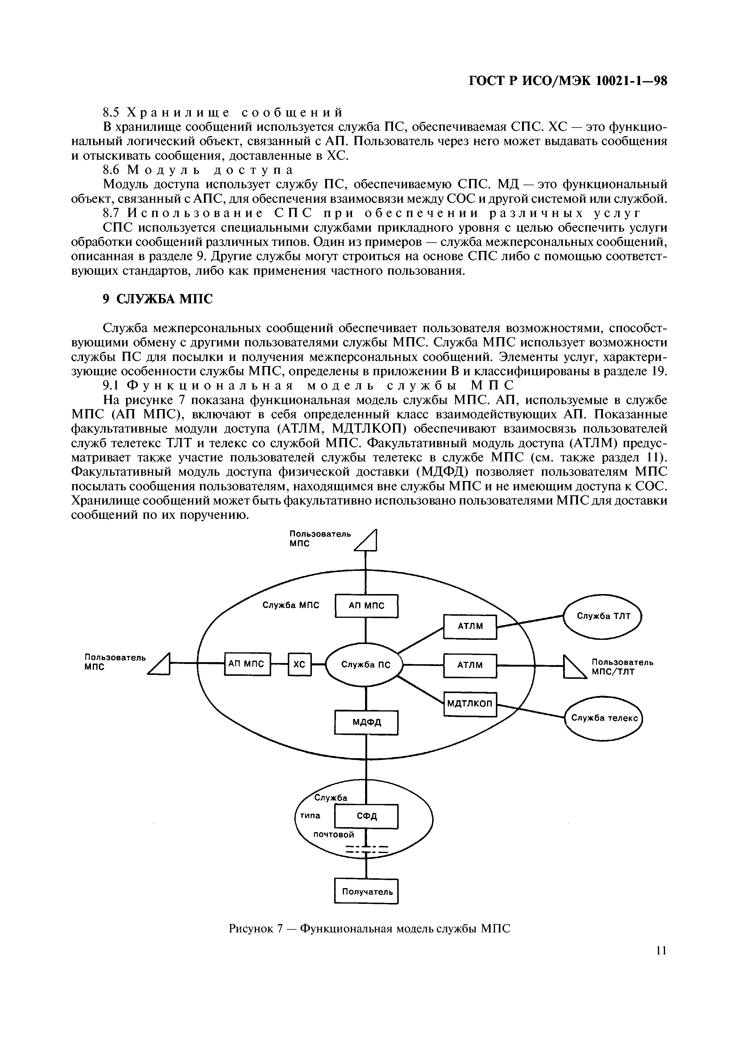 ГОСТ Р ИСО/МЭК 10021-1-98