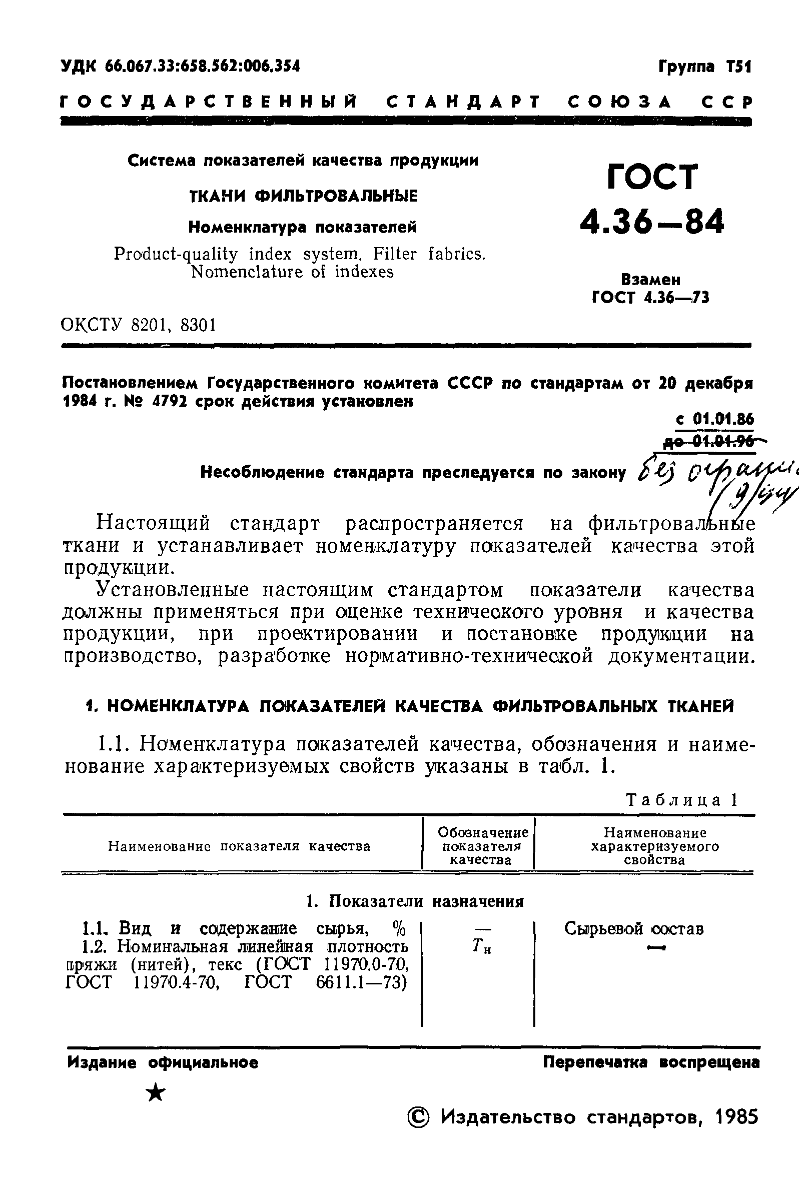 ГОСТ 4.36-84