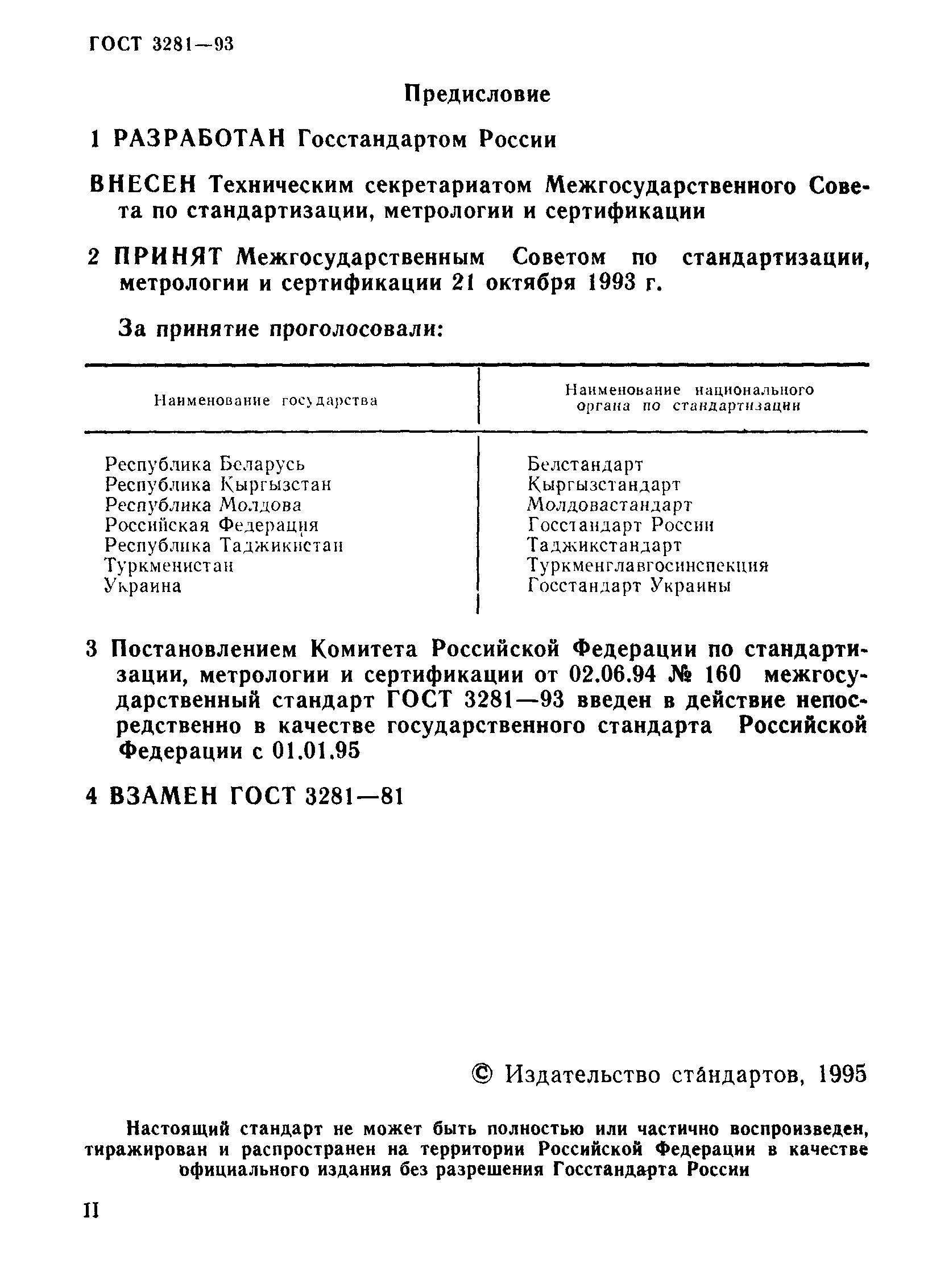 ГОСТ 3281-93