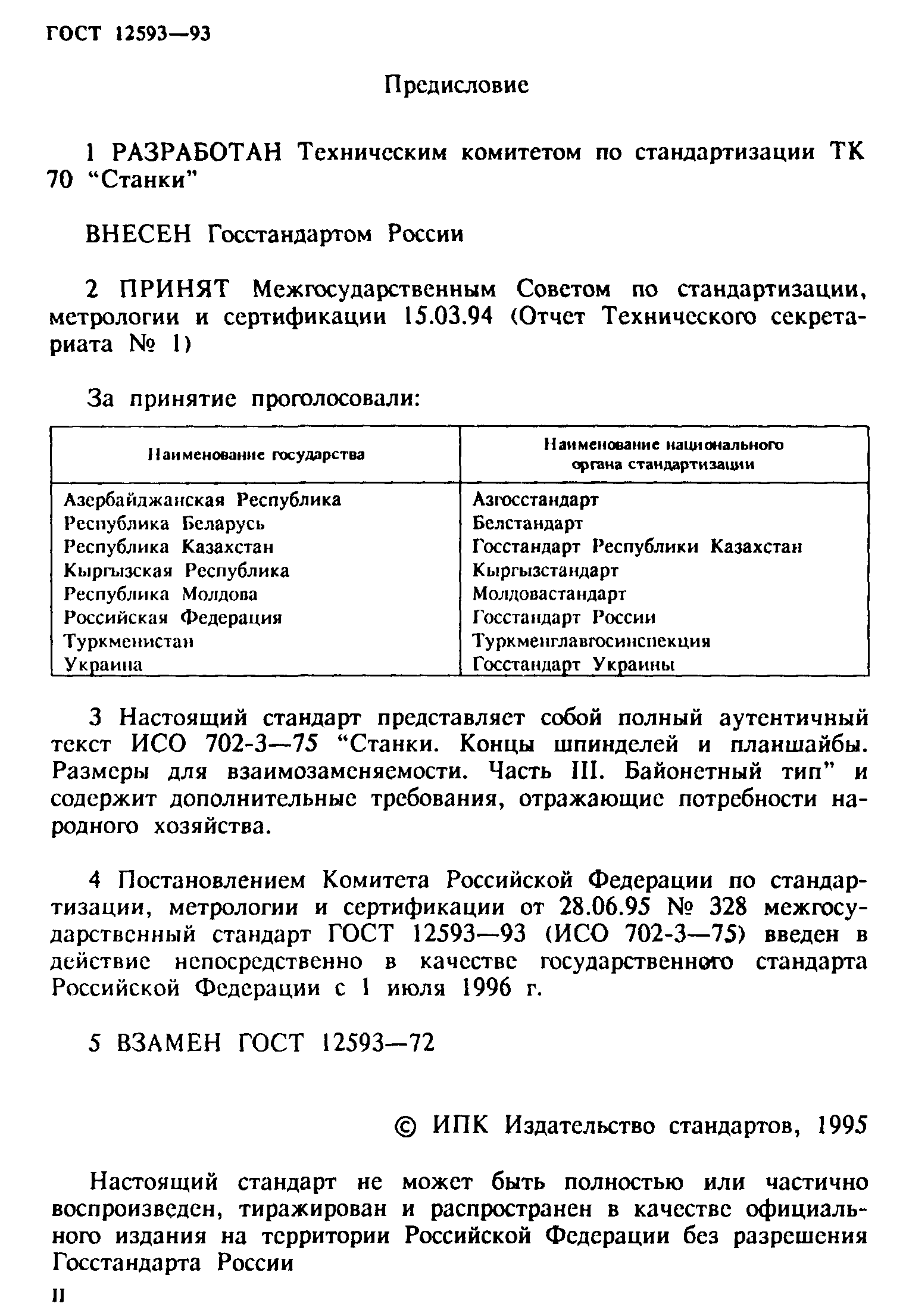 ГОСТ 12593-93