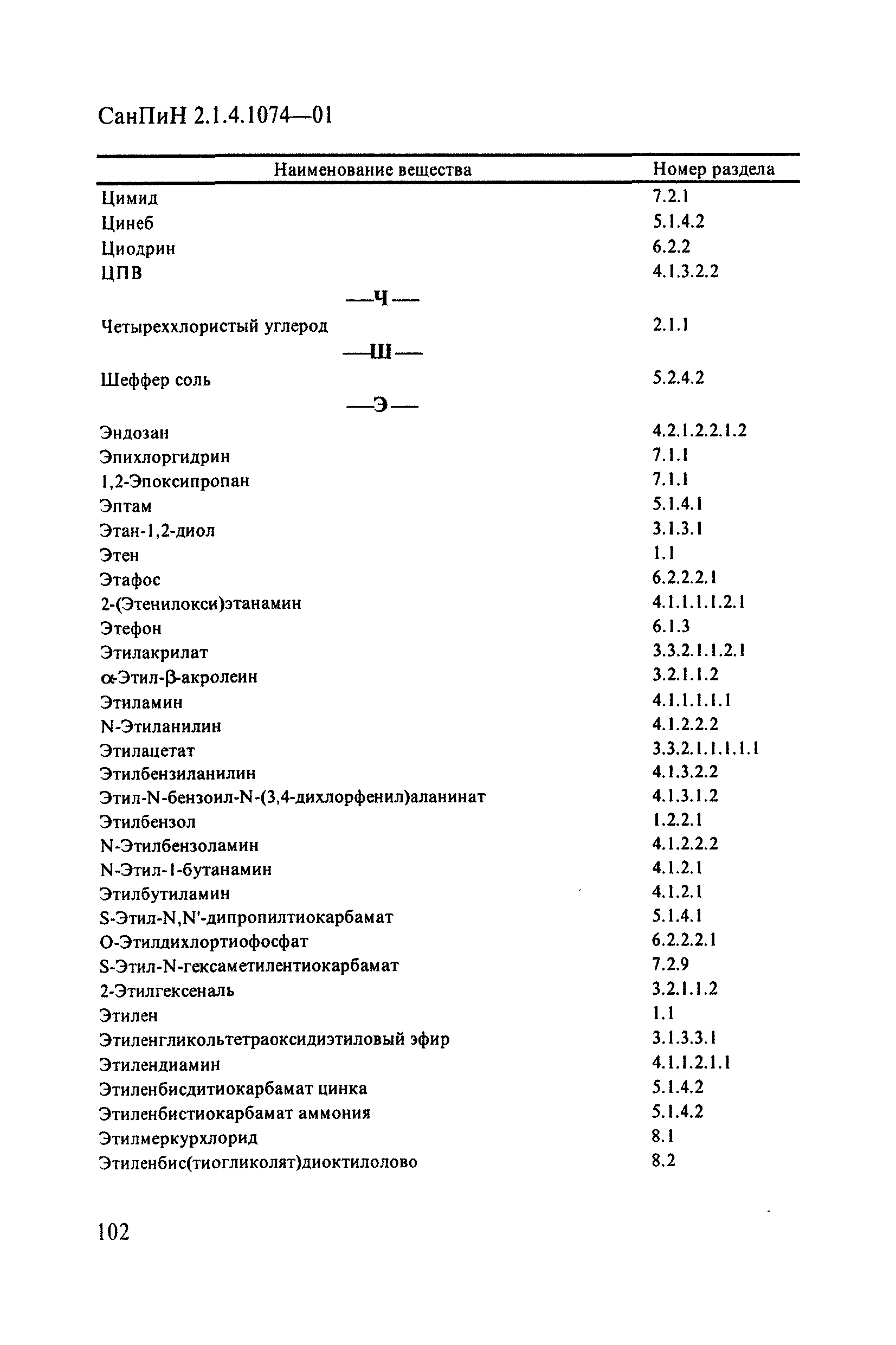 СанПиН 2.1.4.1074-01