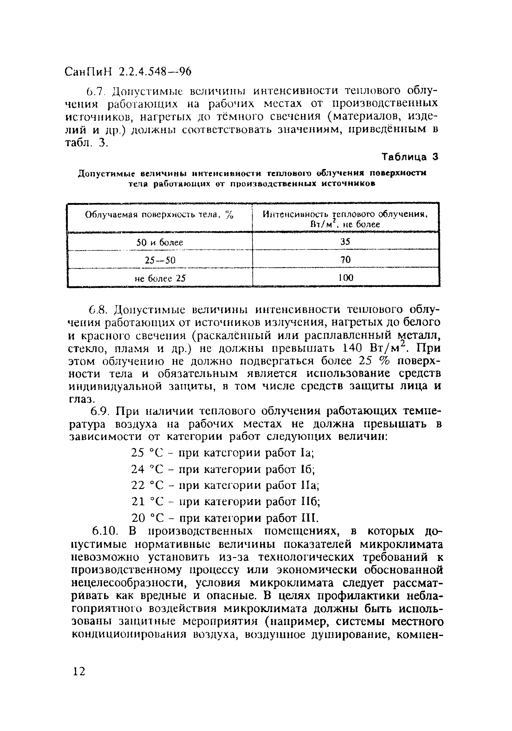 СанПиН 2.2.4.548-96