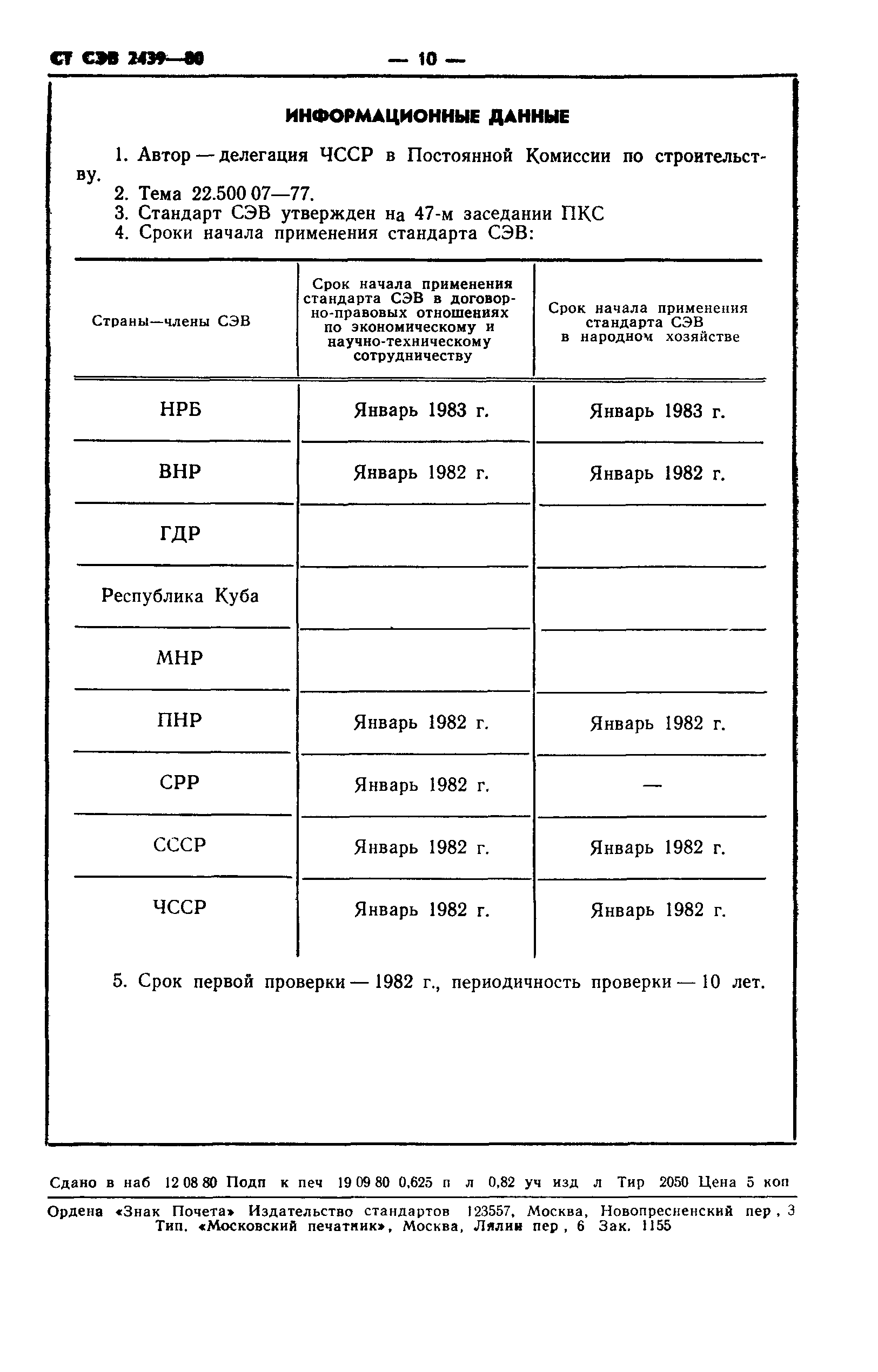 СТ СЭВ 2439-80