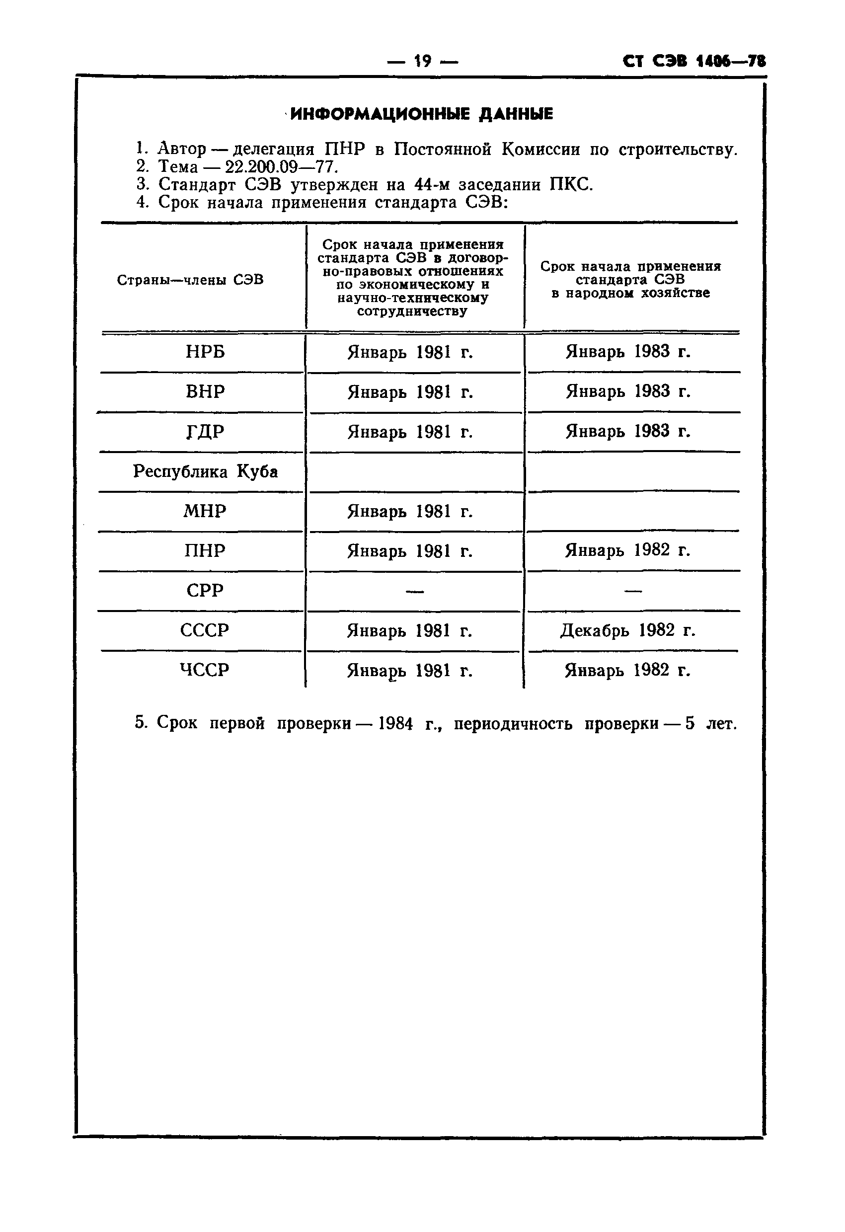 СТ СЭВ 1406-78