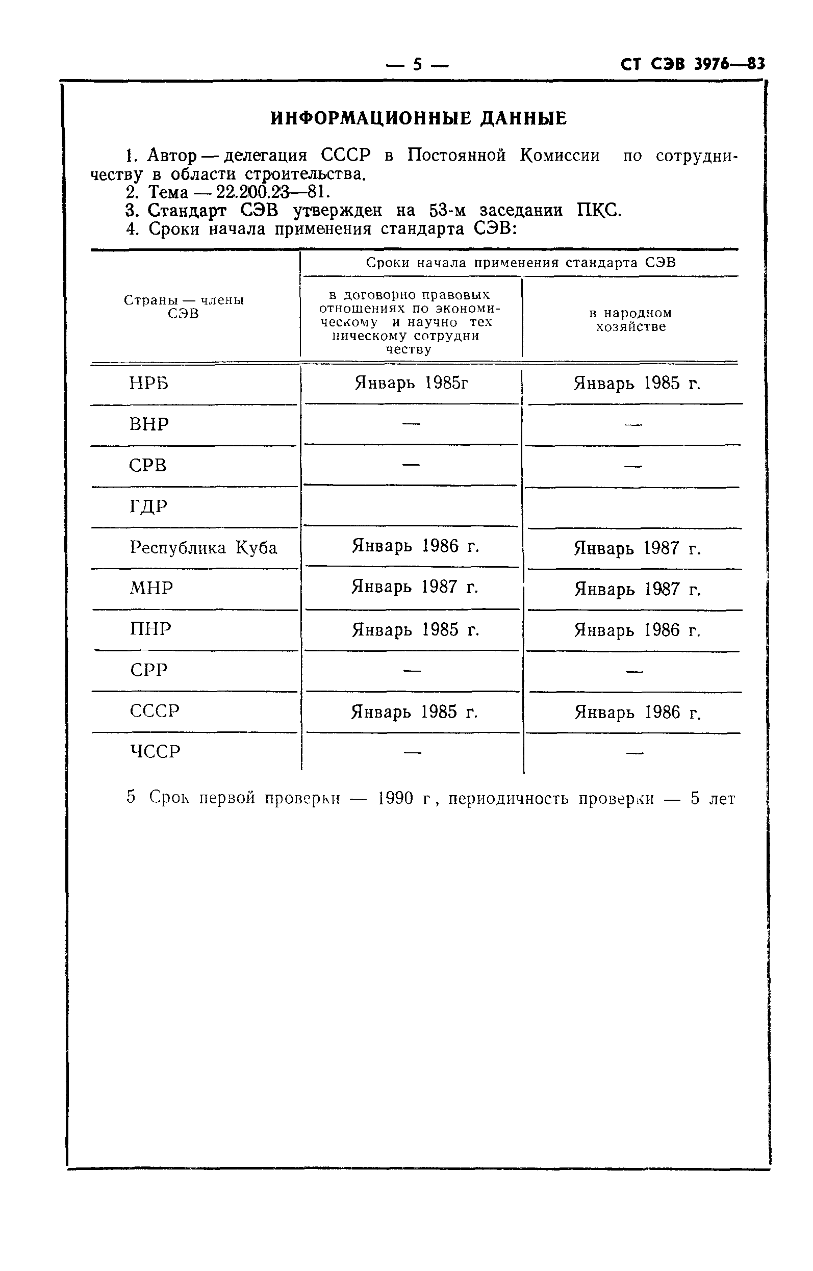 СТ СЭВ 3976-83