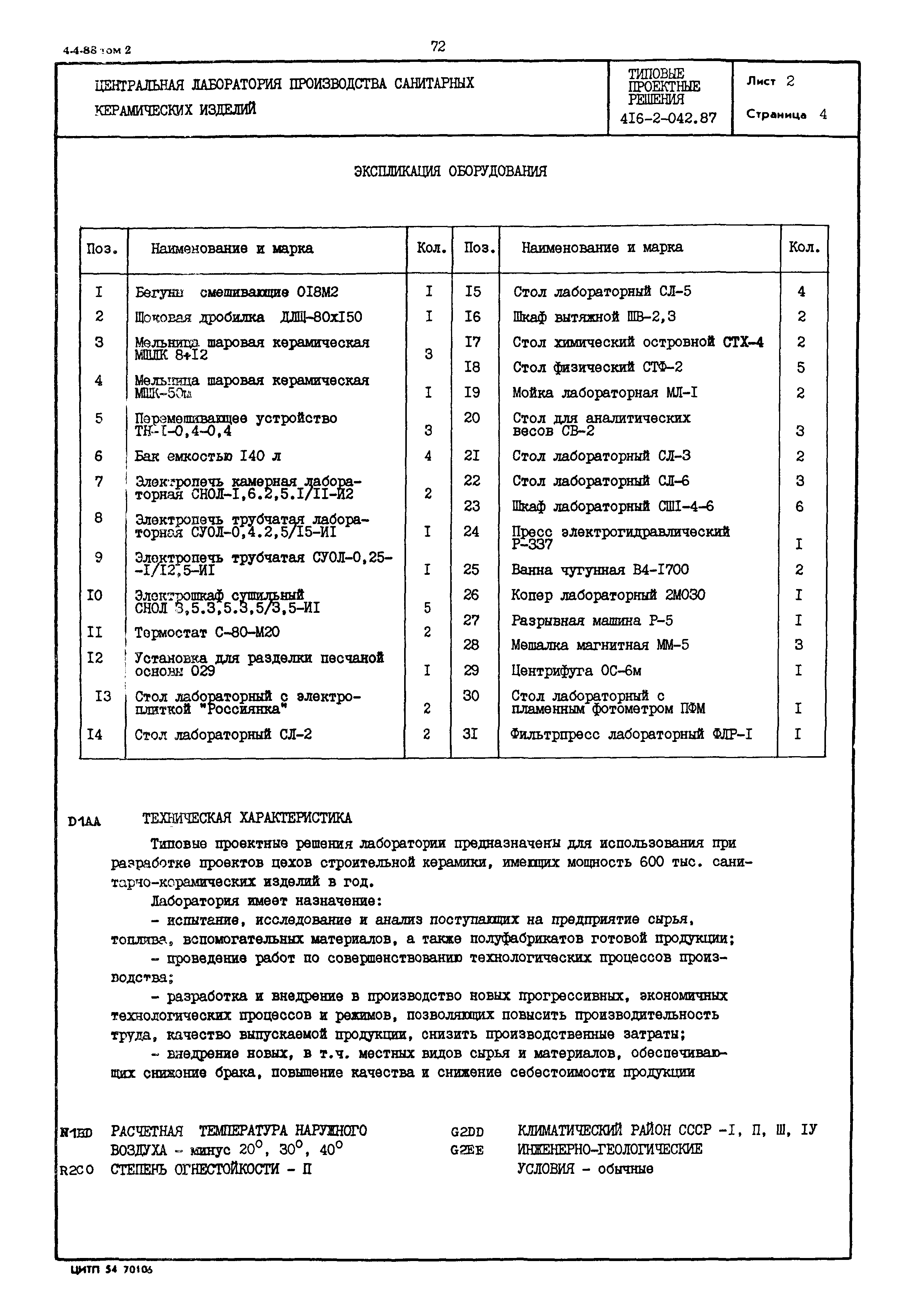 Типовые проектные решения 416-2-042.87