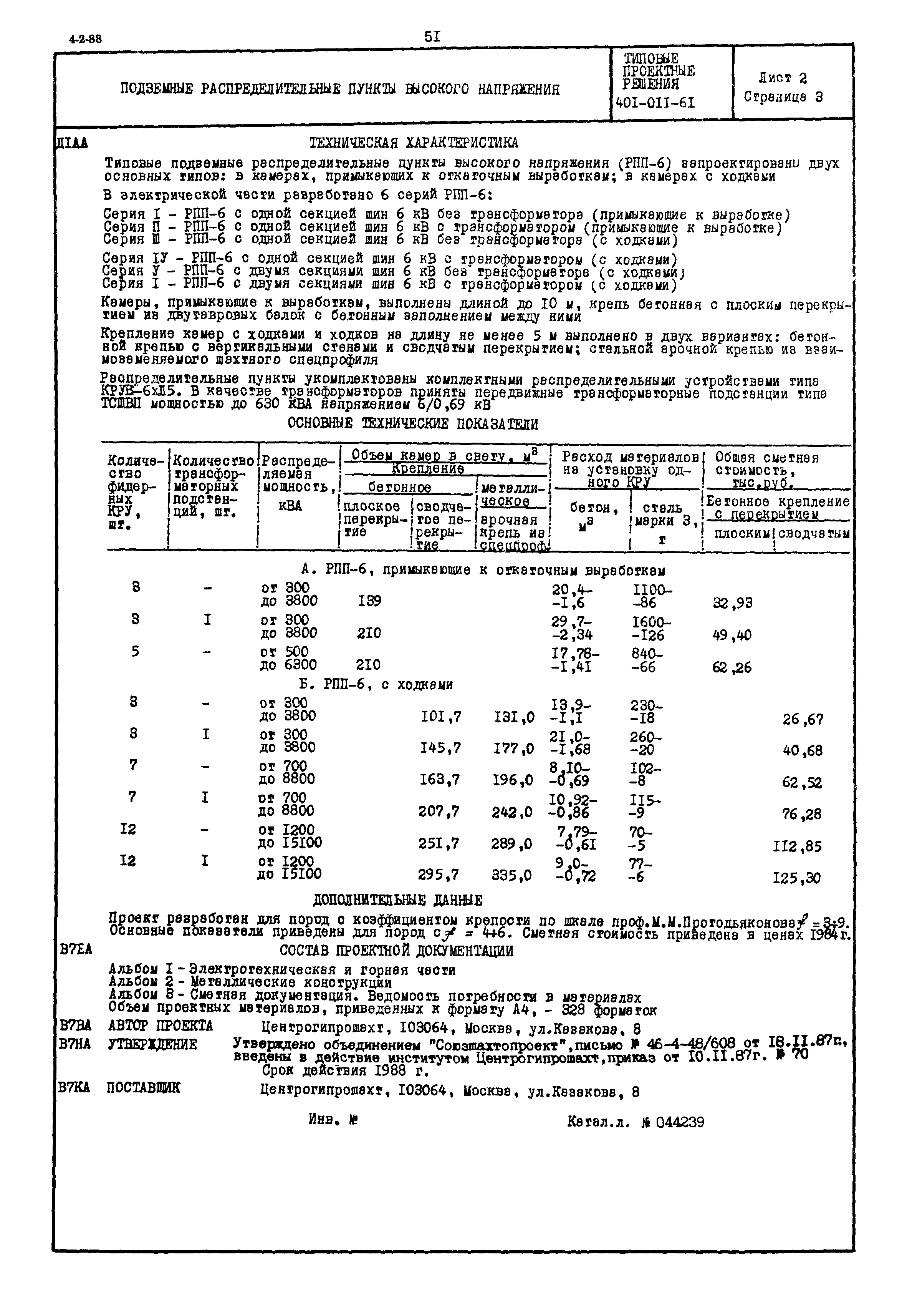 Типовые проектные решения 401-011-61