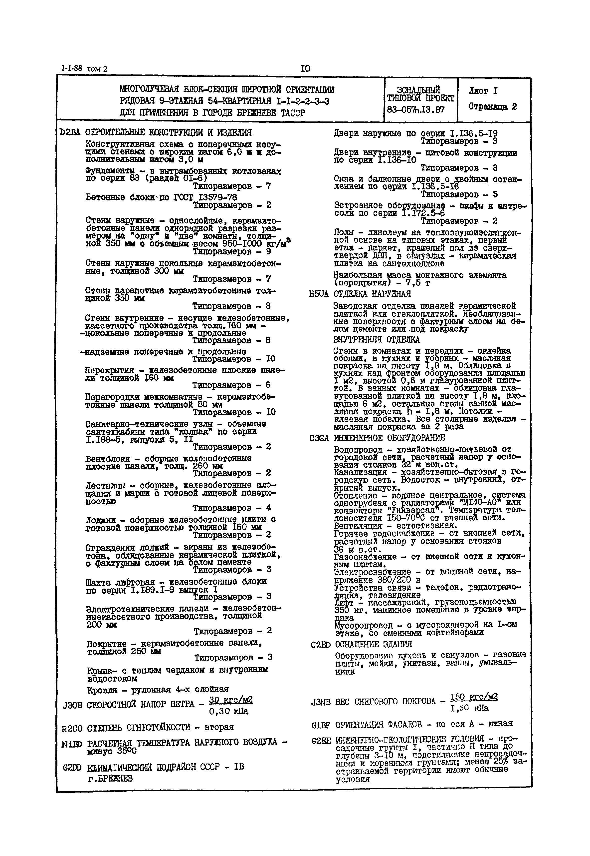 Типовой проект 83-057п.13.87