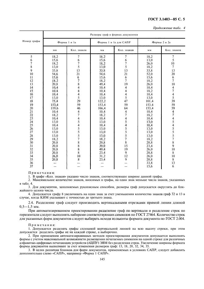 ГОСТ 3.1403-85