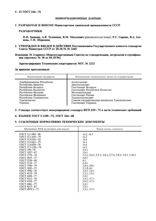 ГОСТ 244-76