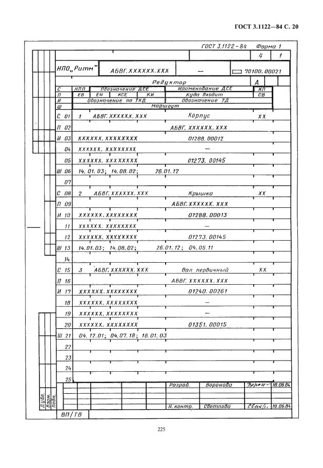 ГОСТ 3.1122-84