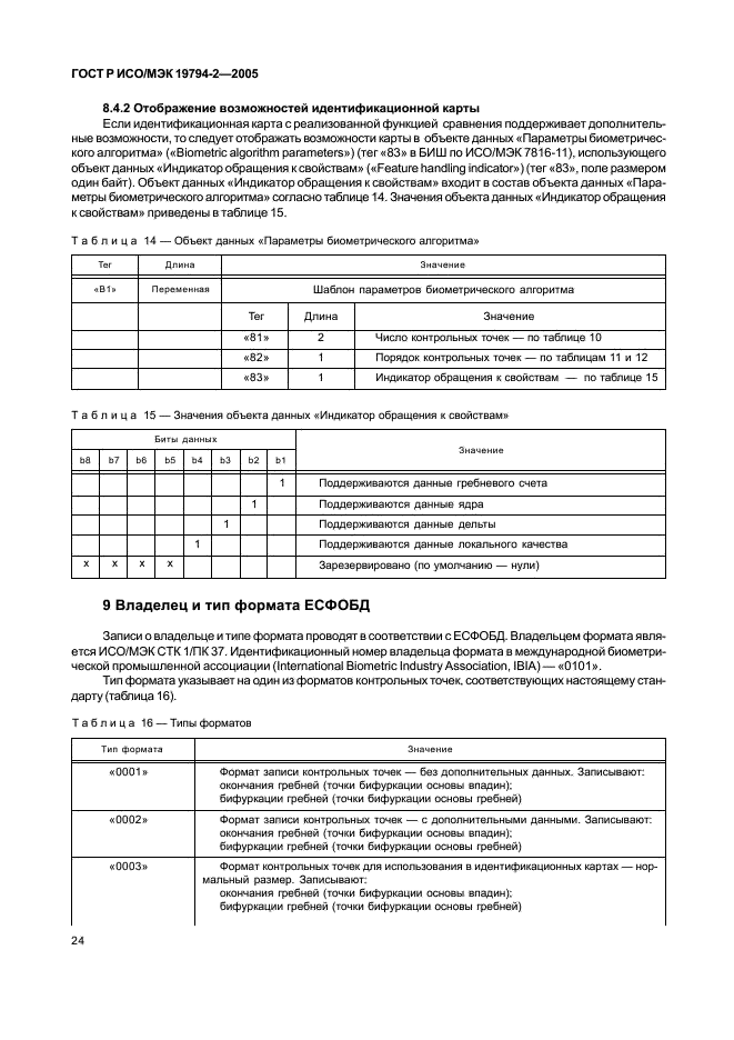 ГОСТ Р ИСО/МЭК 19794-2-2005