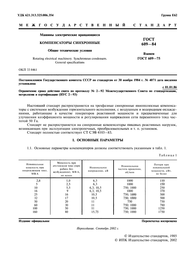 ГОСТ 609-84