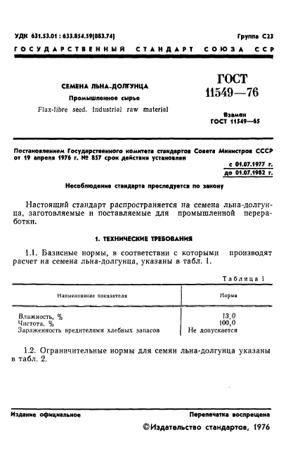 ГОСТ 11549-76