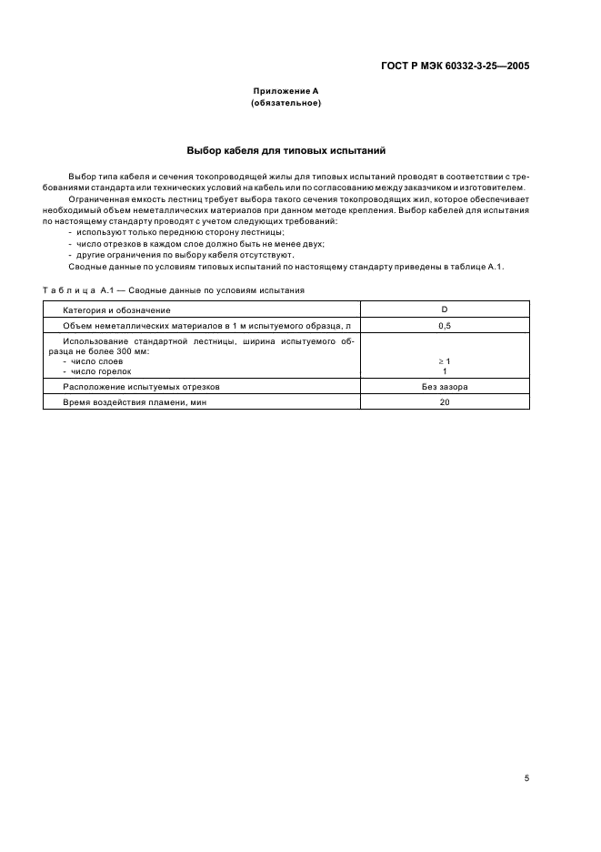 ГОСТ Р МЭК 60332-3-25-2005