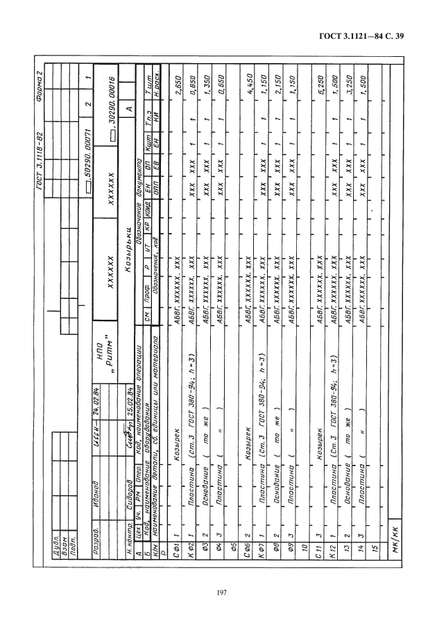 ГОСТ 3.1121-84