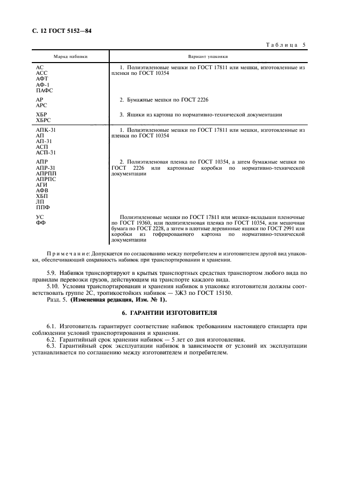 ГОСТ 5152-84