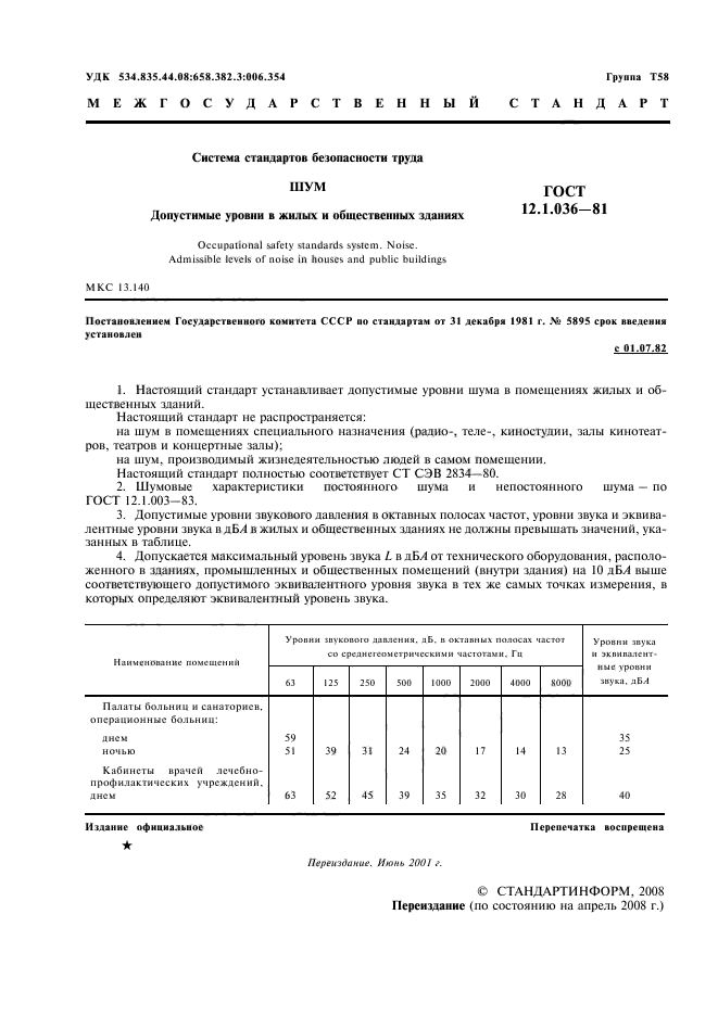 ГОСТ 12.1.036-81