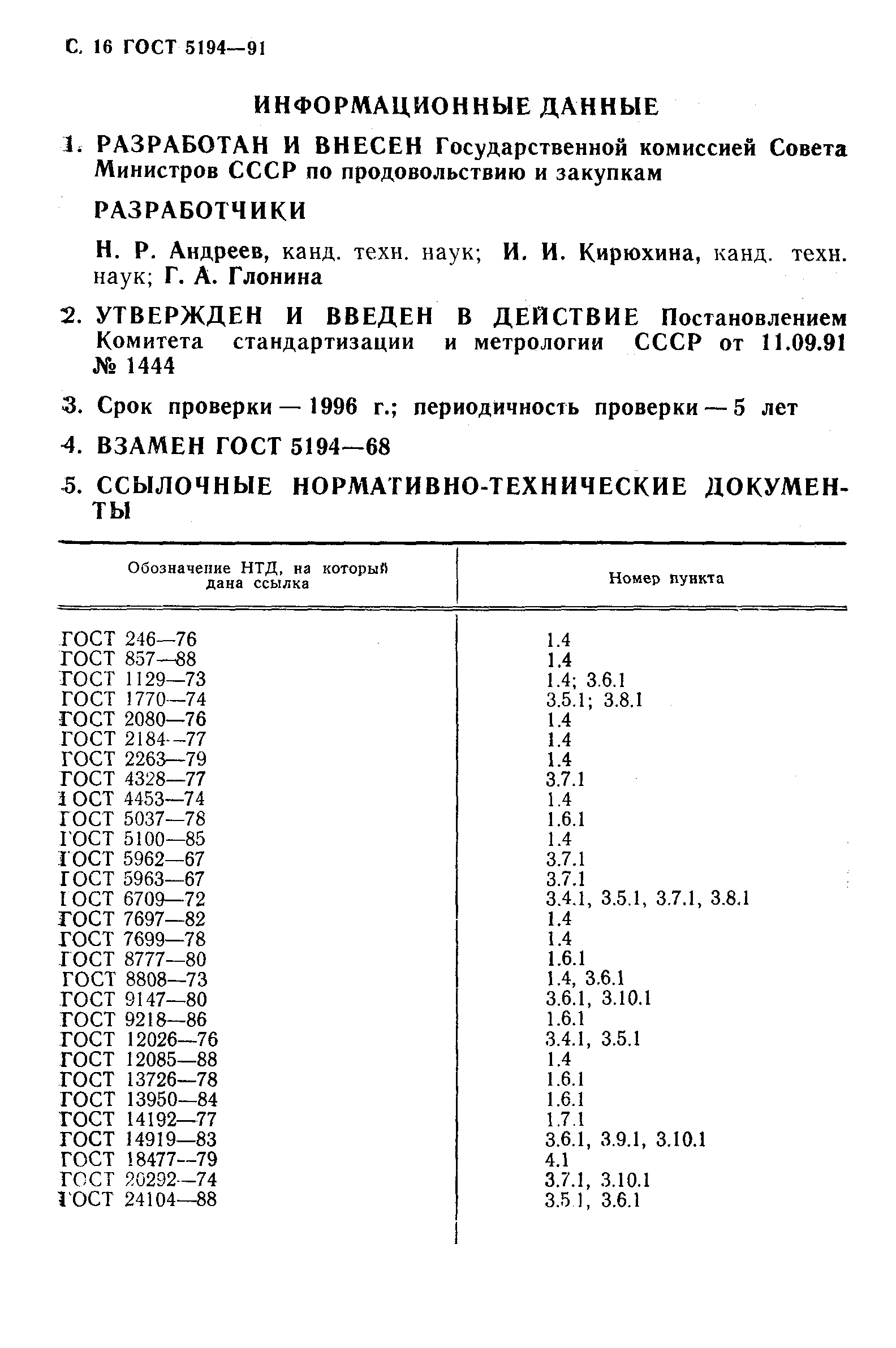 ГОСТ 5194-91