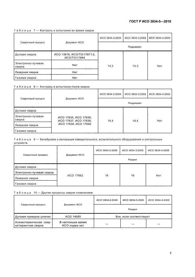 ГОСТ Р ИСО 3834-5-2010