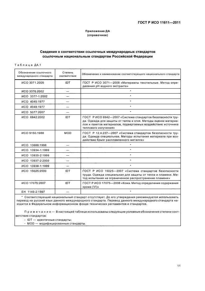 ГОСТ Р ИСО 11611-2011