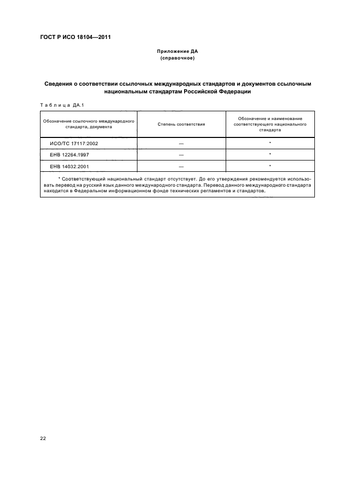 ГОСТ Р ИСО 18104-2011