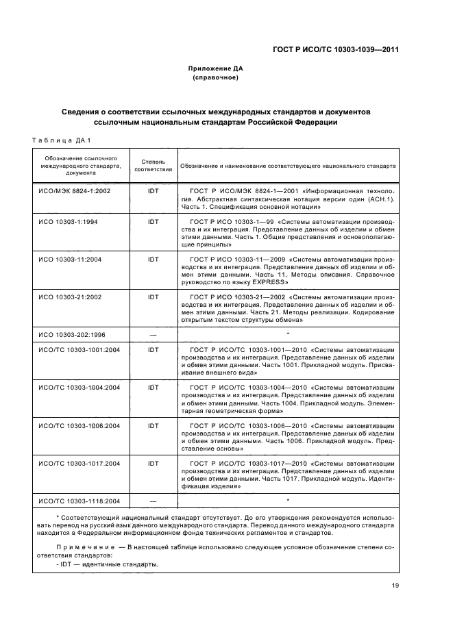 ГОСТ Р ИСО/ТС 10303-1039-2011