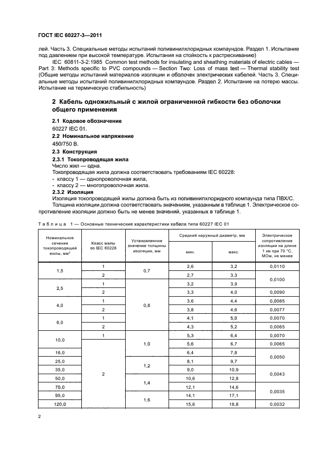 ГОСТ IEC 60227-3-2011