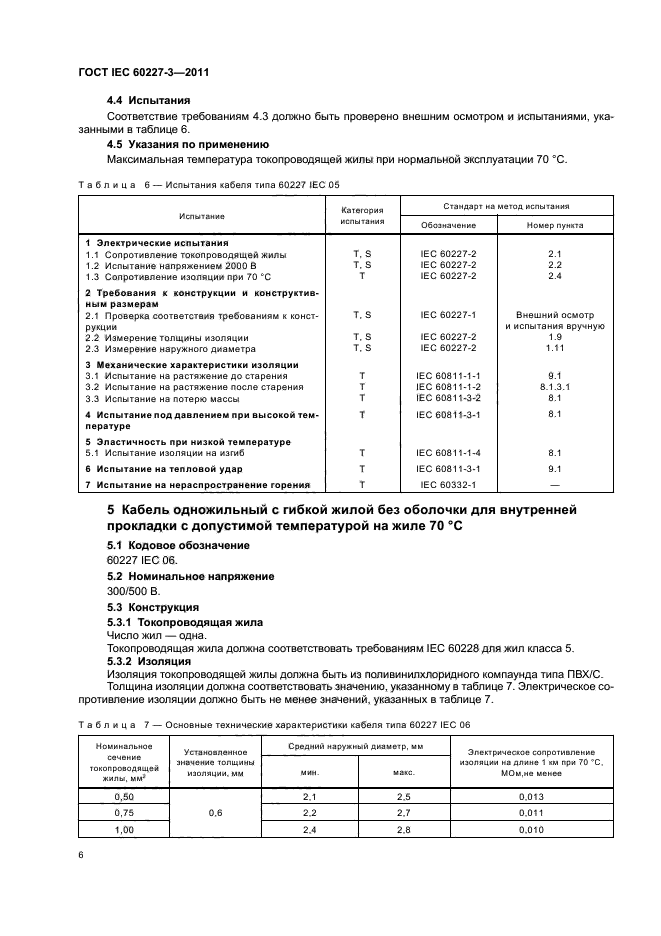 ГОСТ IEC 60227-3-2011