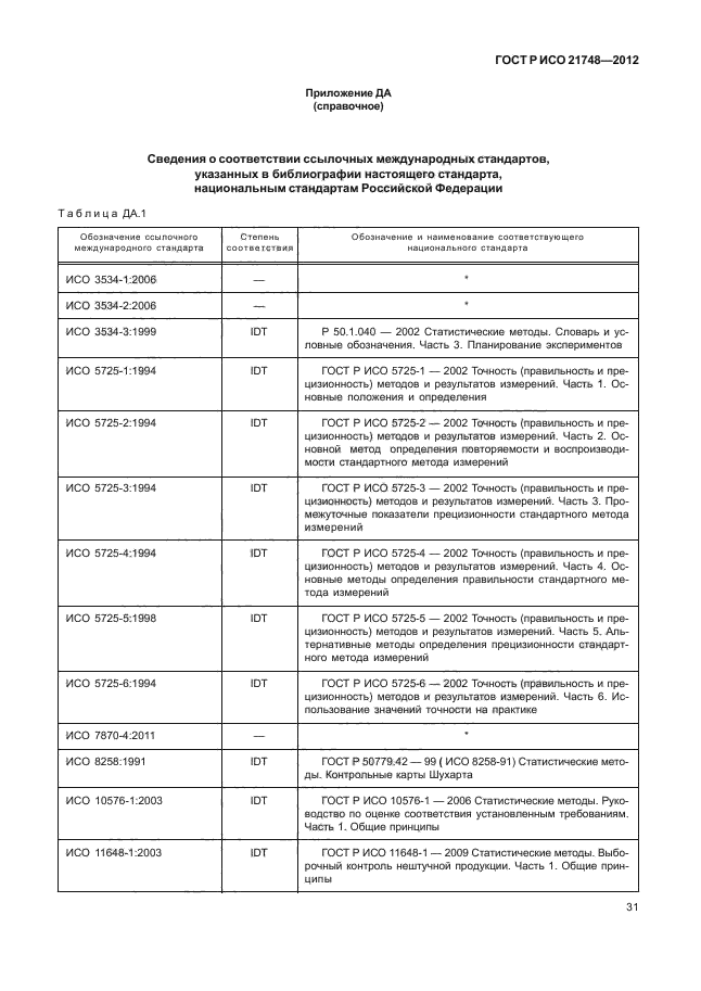 ГОСТ Р ИСО 21748-2012