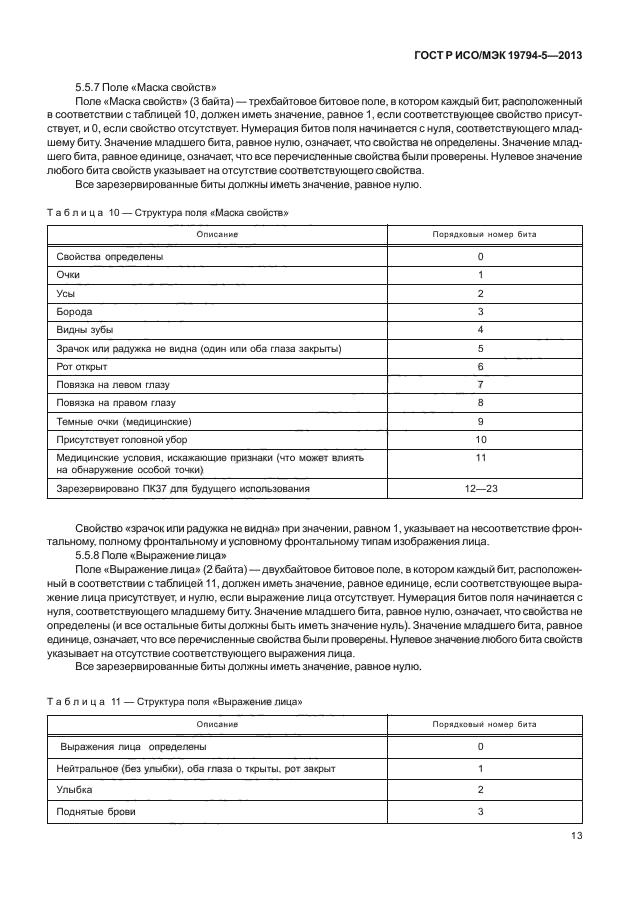 ГОСТ Р ИСО/МЭК 19794-5-2013