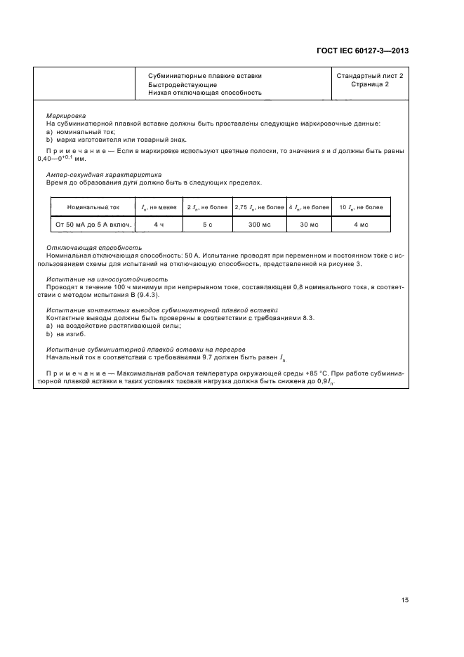 ГОСТ IEC 60127-3-2013